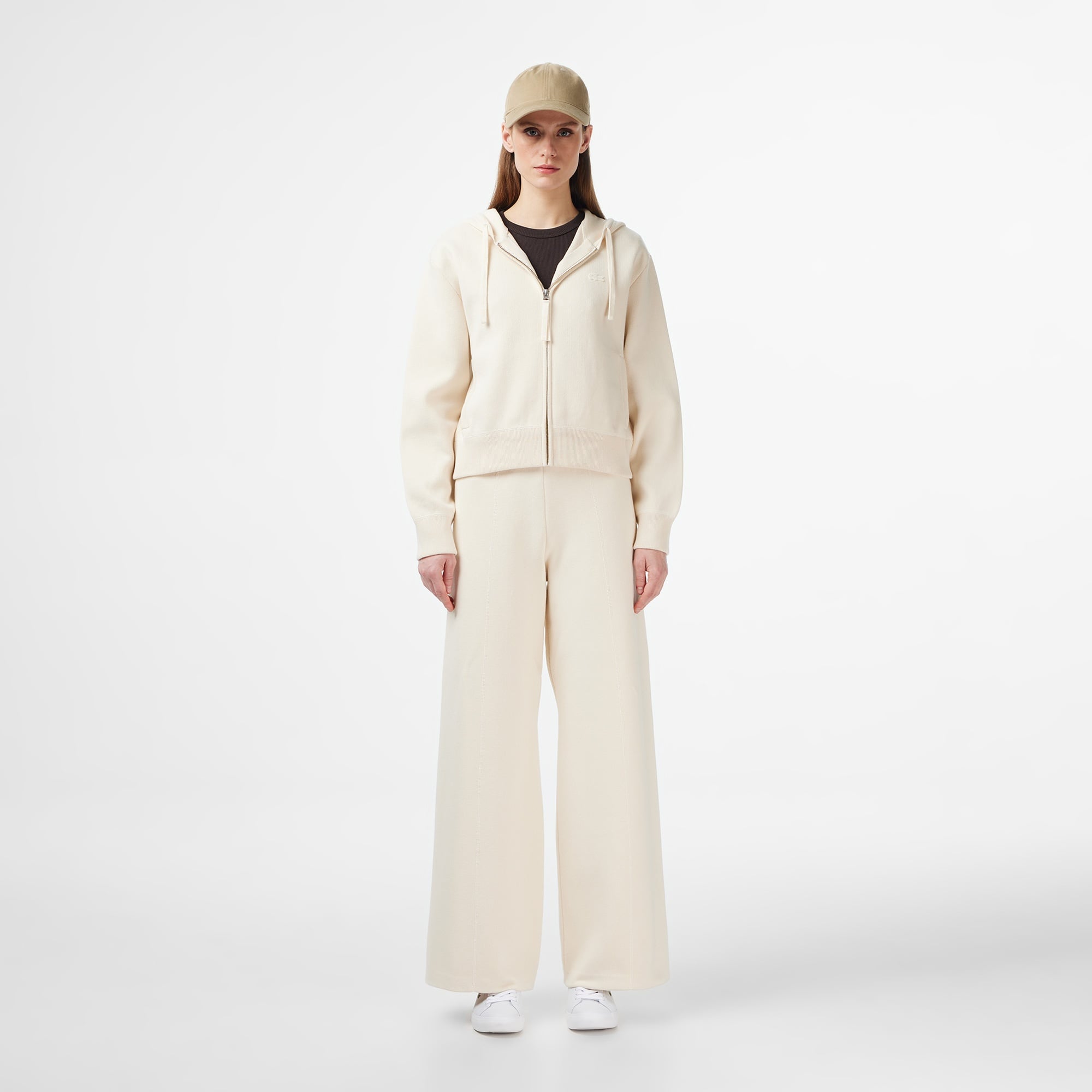 Kadın Regular Fit Krem Pantolon