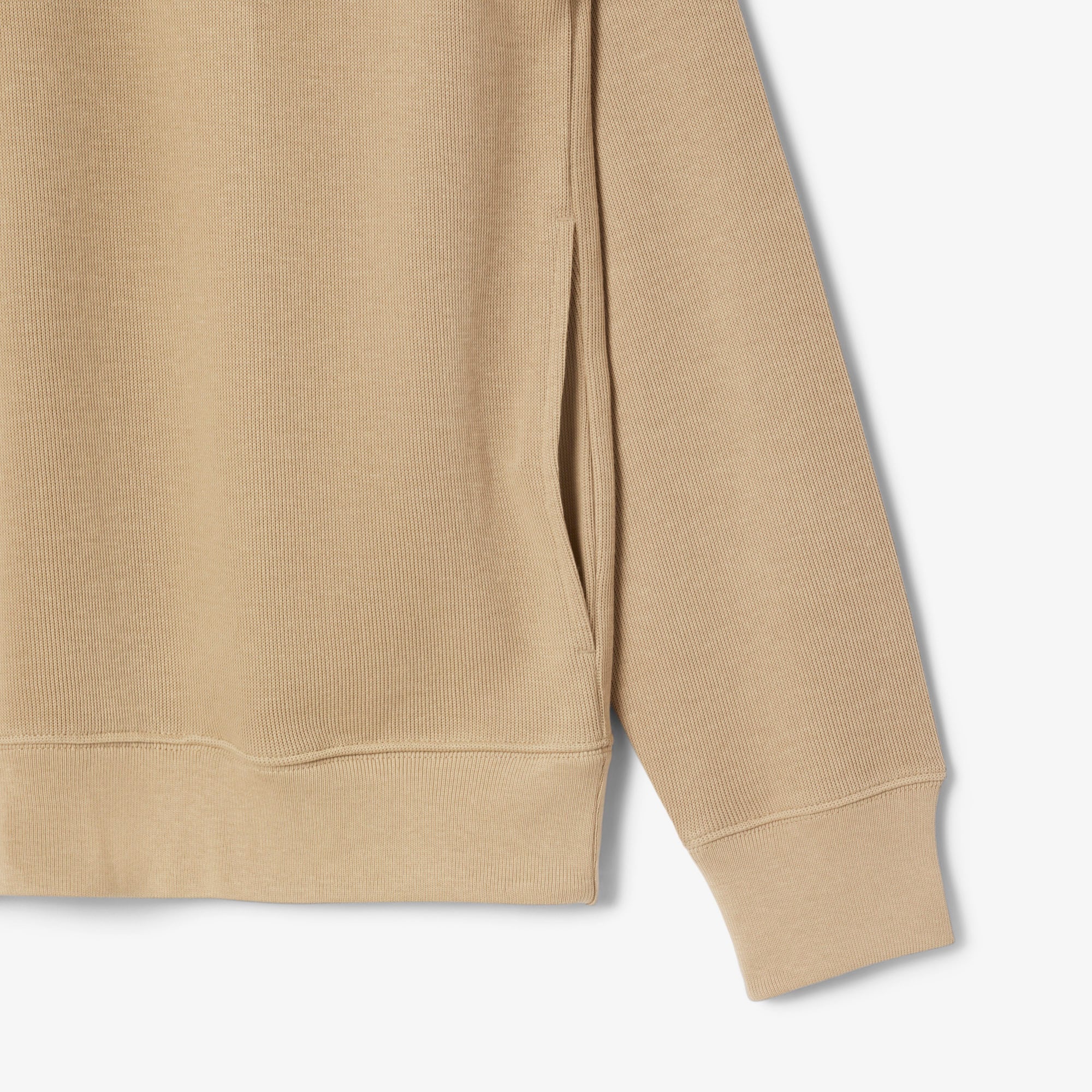 Lacoste Erkek Classic Fit Yarım Fermuarlı Bej Sweatshirt görsel 8