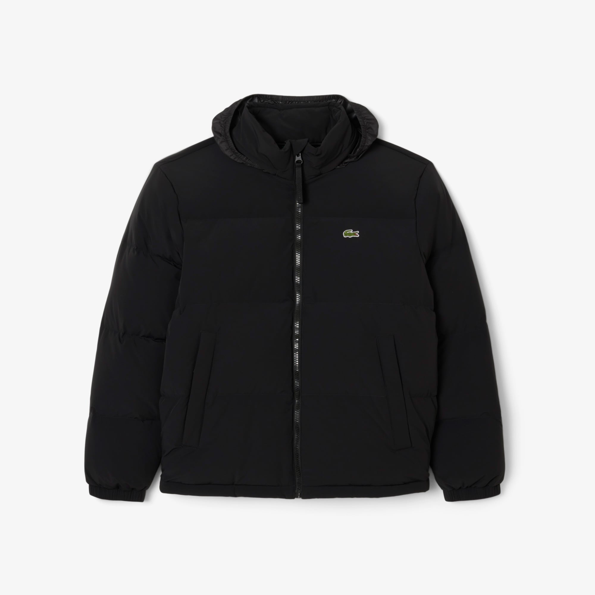 Erkek Relaxed Fit Kapüşonlu Siyah Mont