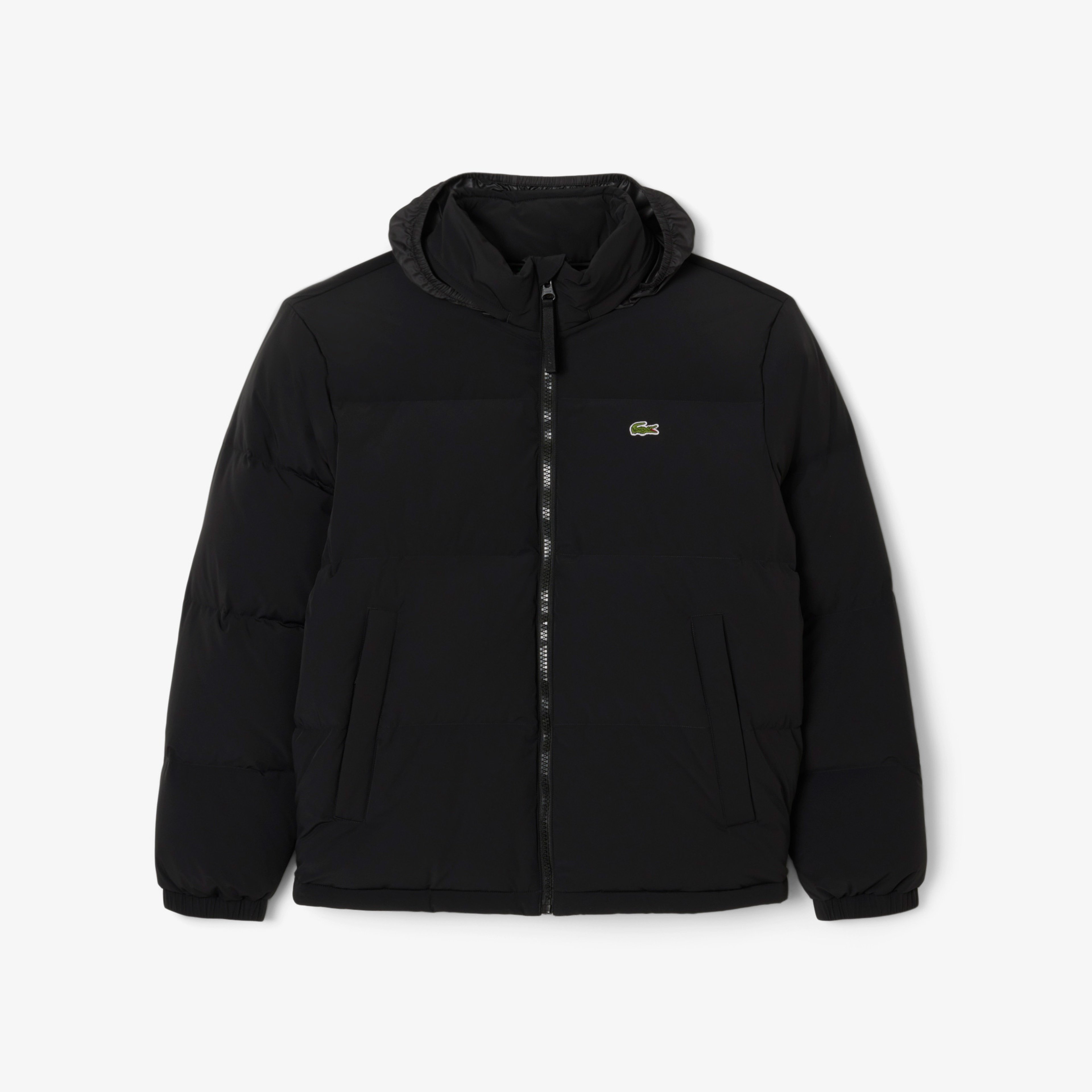 Erkek Relaxed Fit Kapüşonlu Siyah Mont