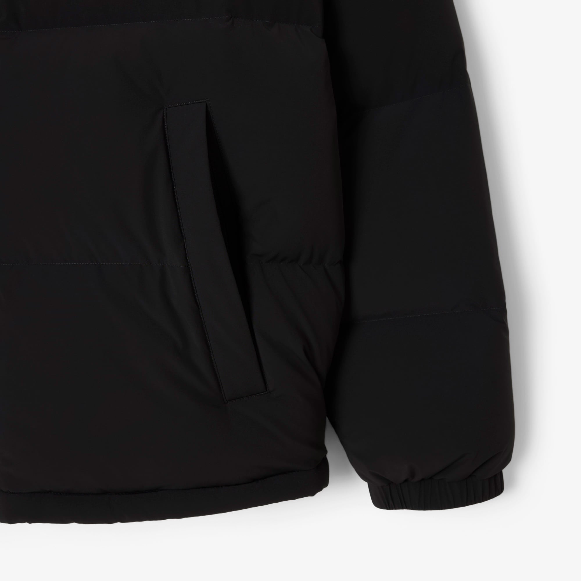 Erkek Relaxed Fit Kapüşonlu Siyah Mont