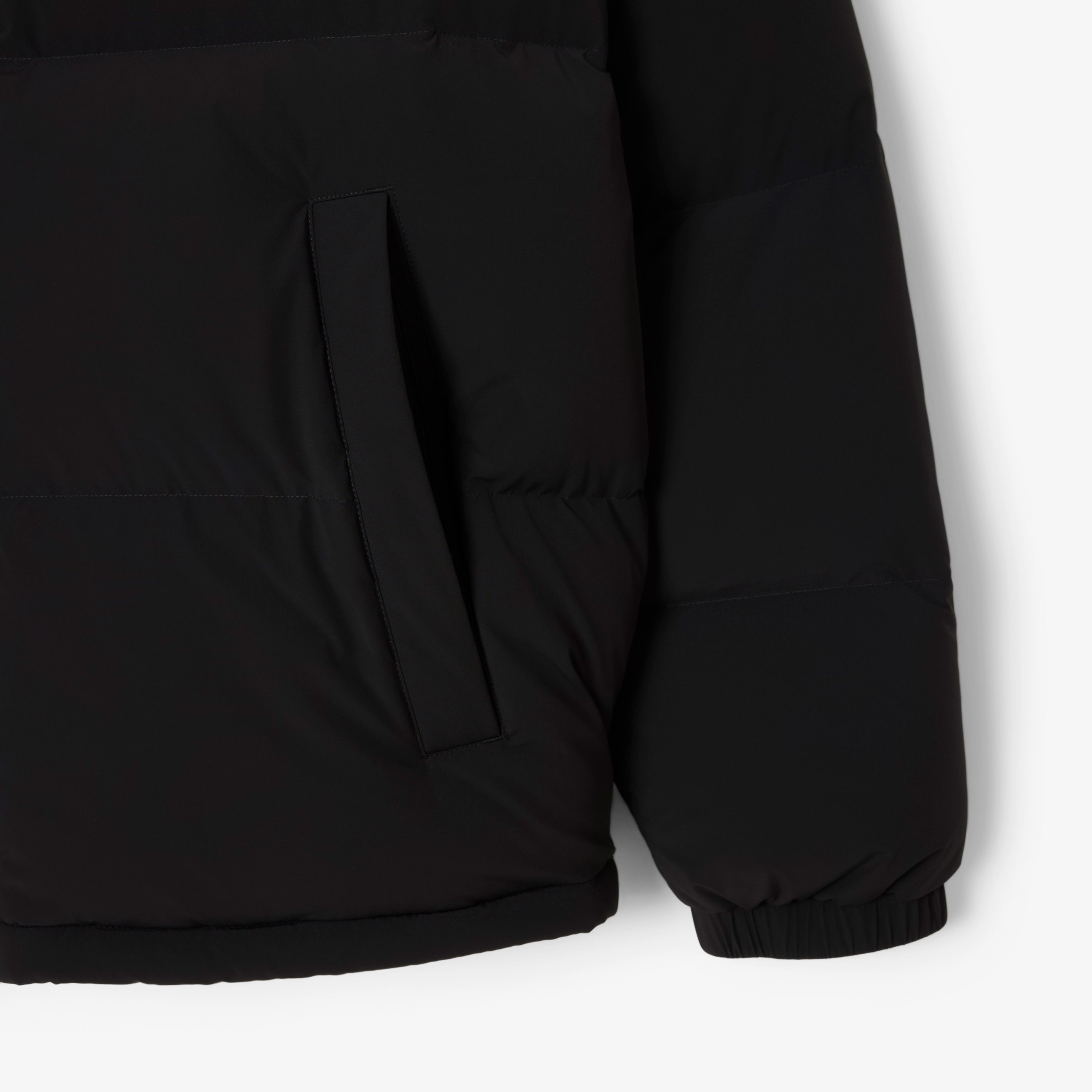 Erkek Relaxed Fit Kapüşonlu Siyah Mont