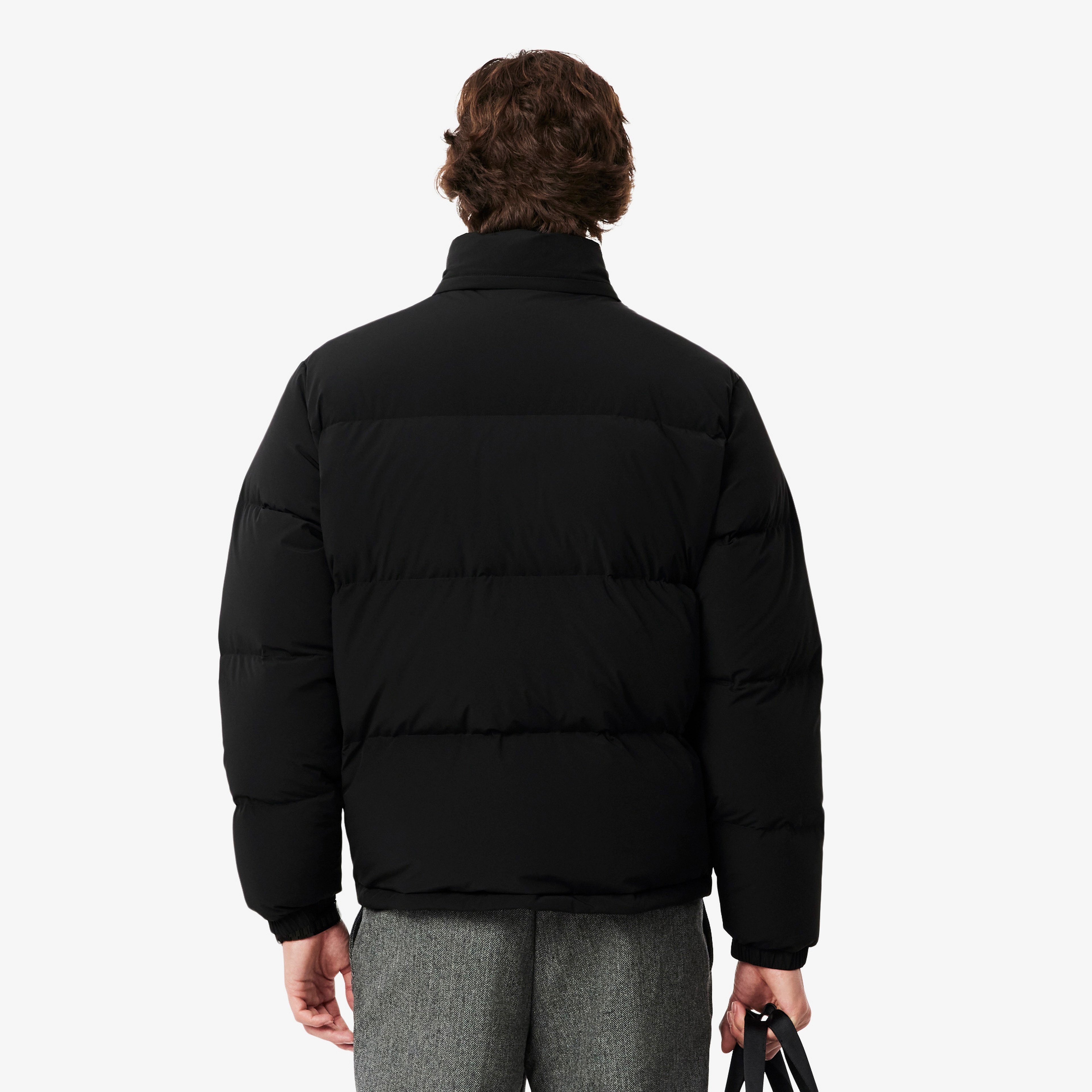 Erkek Relaxed Fit Kapüşonlu Siyah Mont