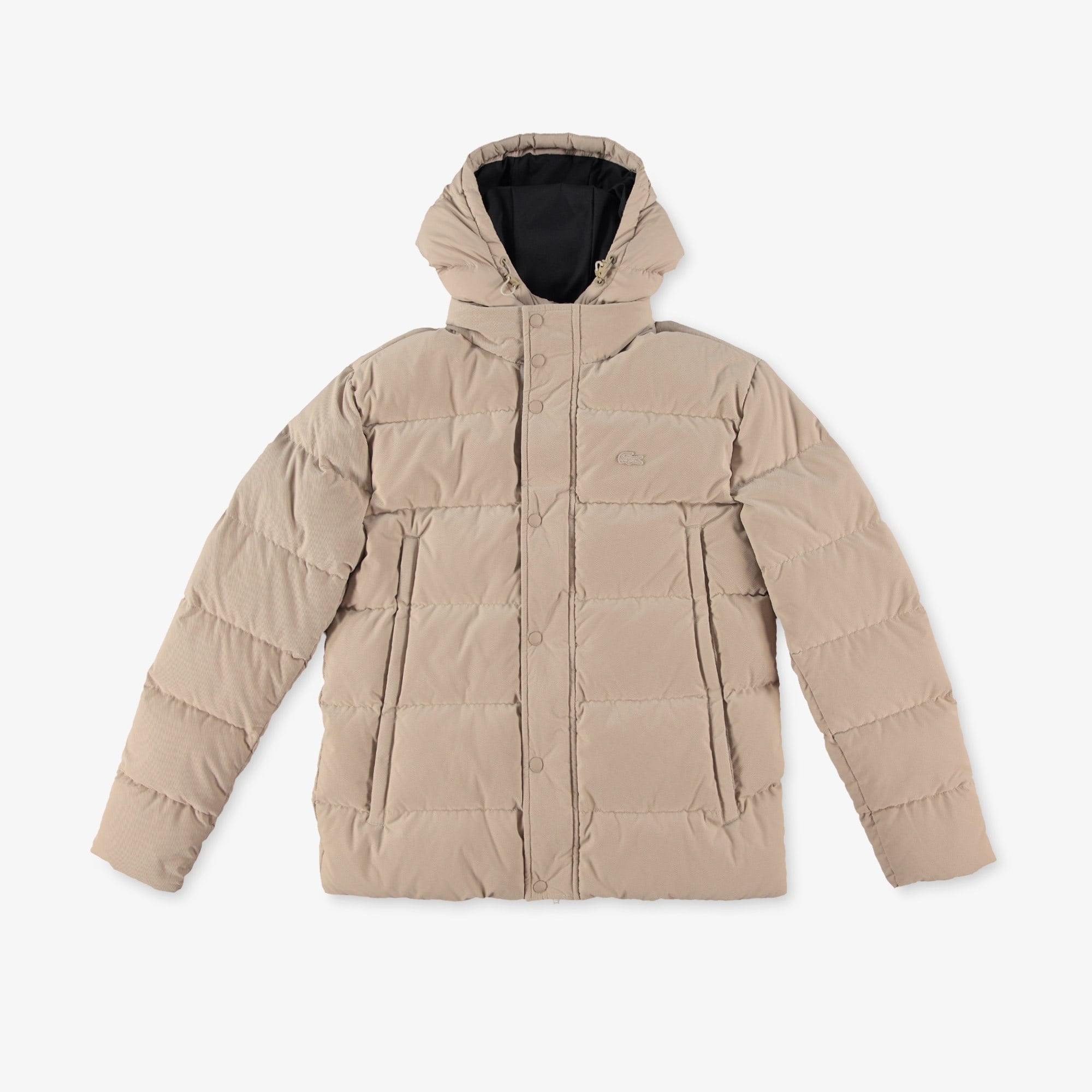 Erkek Kapüşonlu Bej Mont