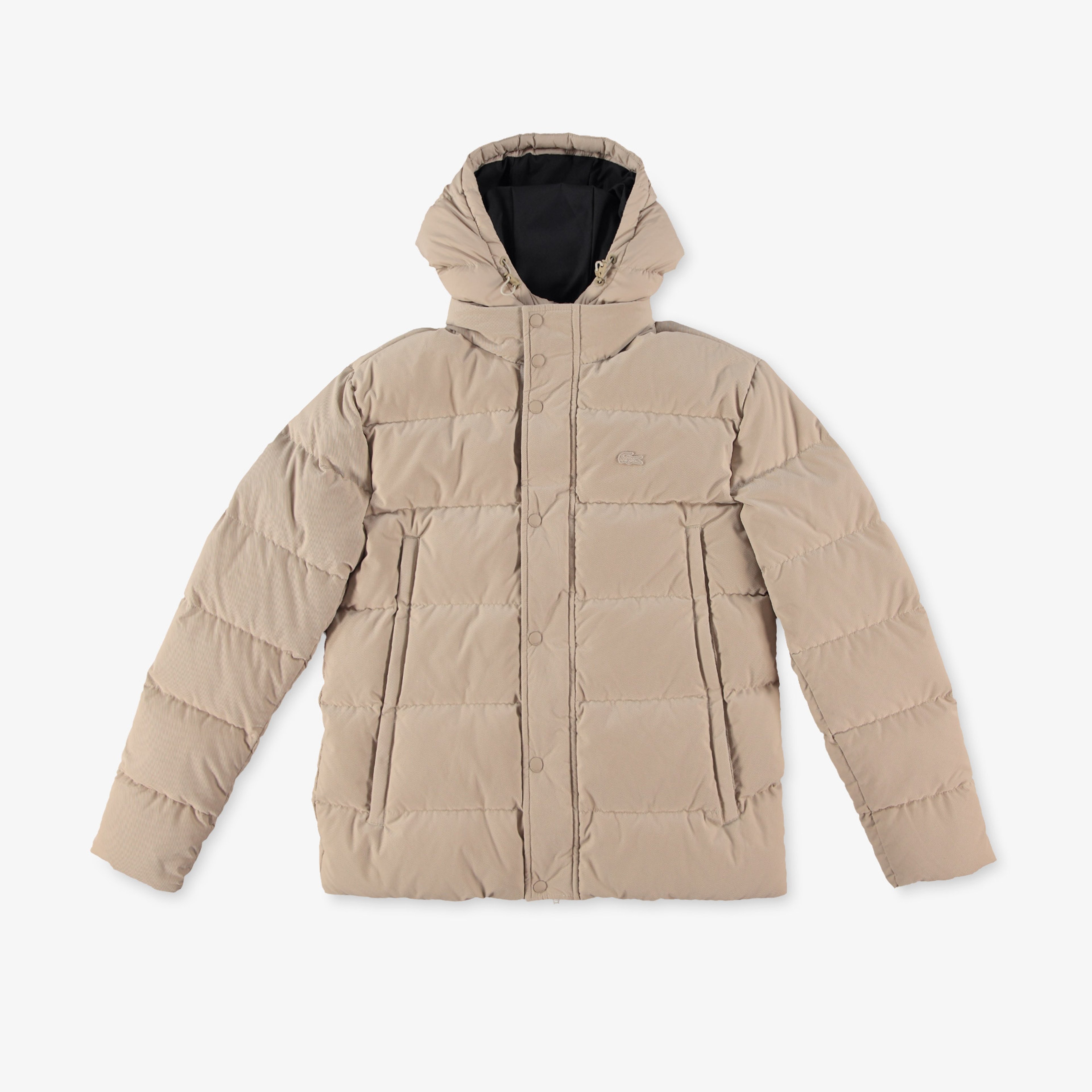 Erkek Kapüşonlu Bej Mont