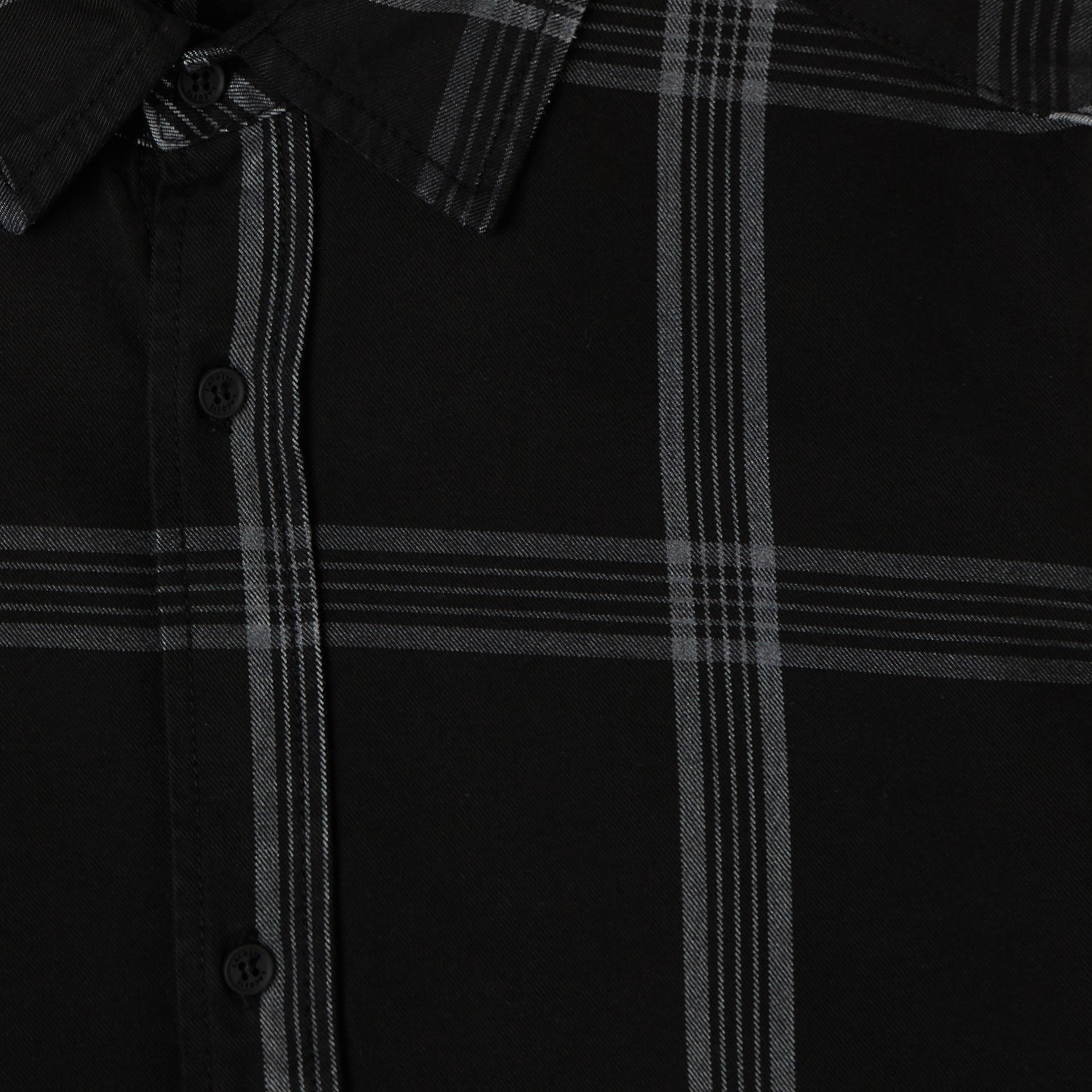 Erkek Regular Fit Kareli Siyah Gömlek