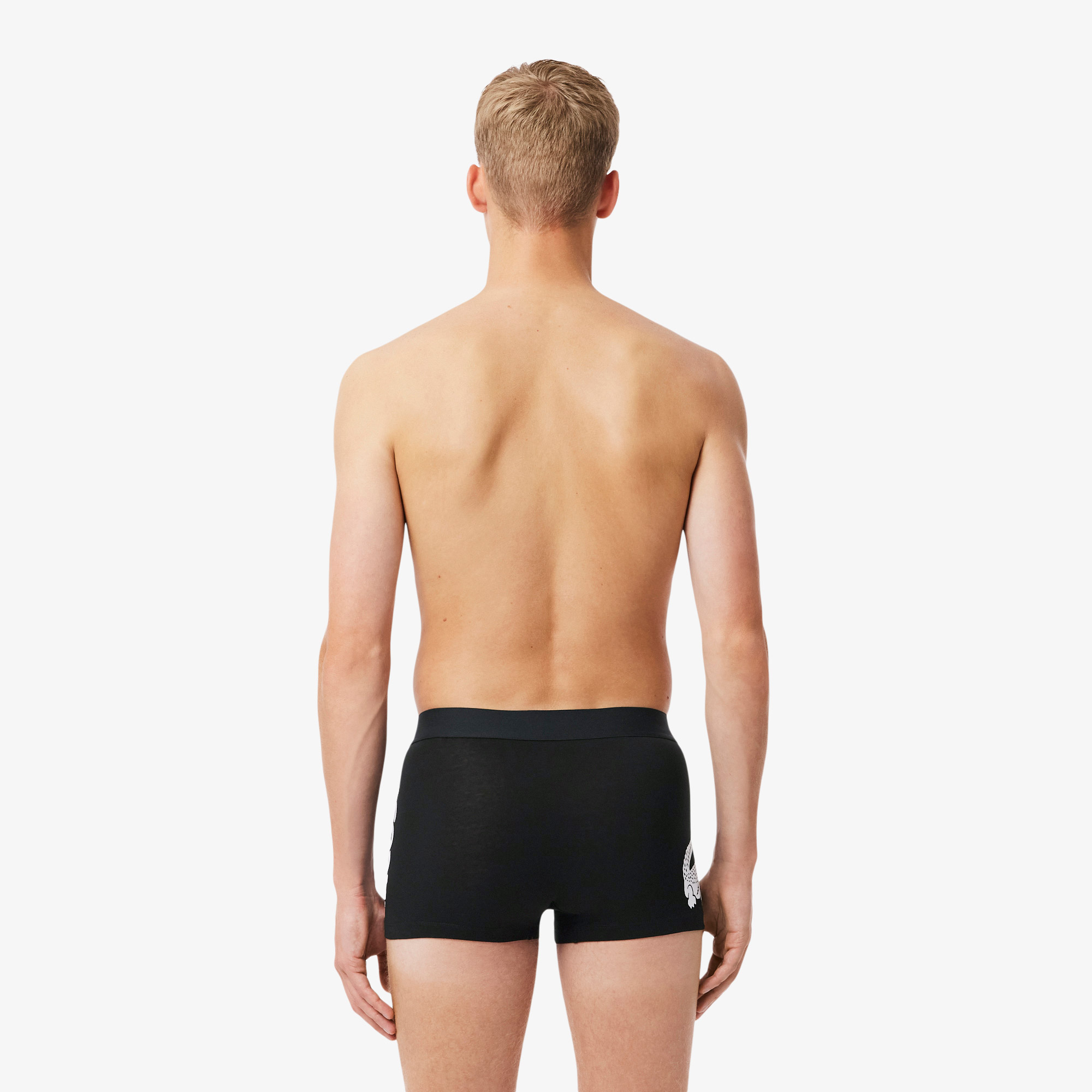 Lacoste Erkek Baskılı 3'lü Siyah Boxer görsel 3