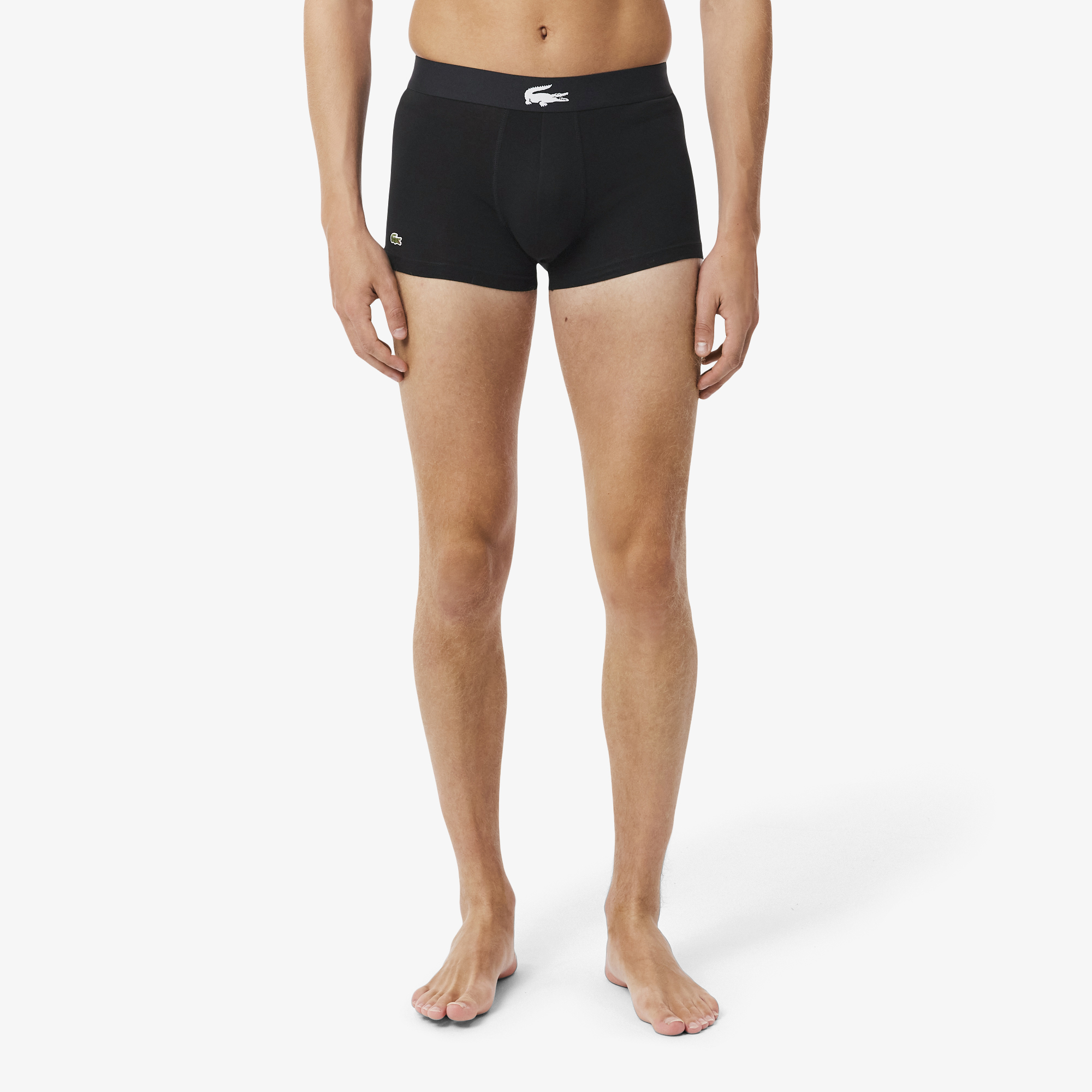 Lacoste Erkek Baskılı 3'lü Siyah Boxer görsel 2