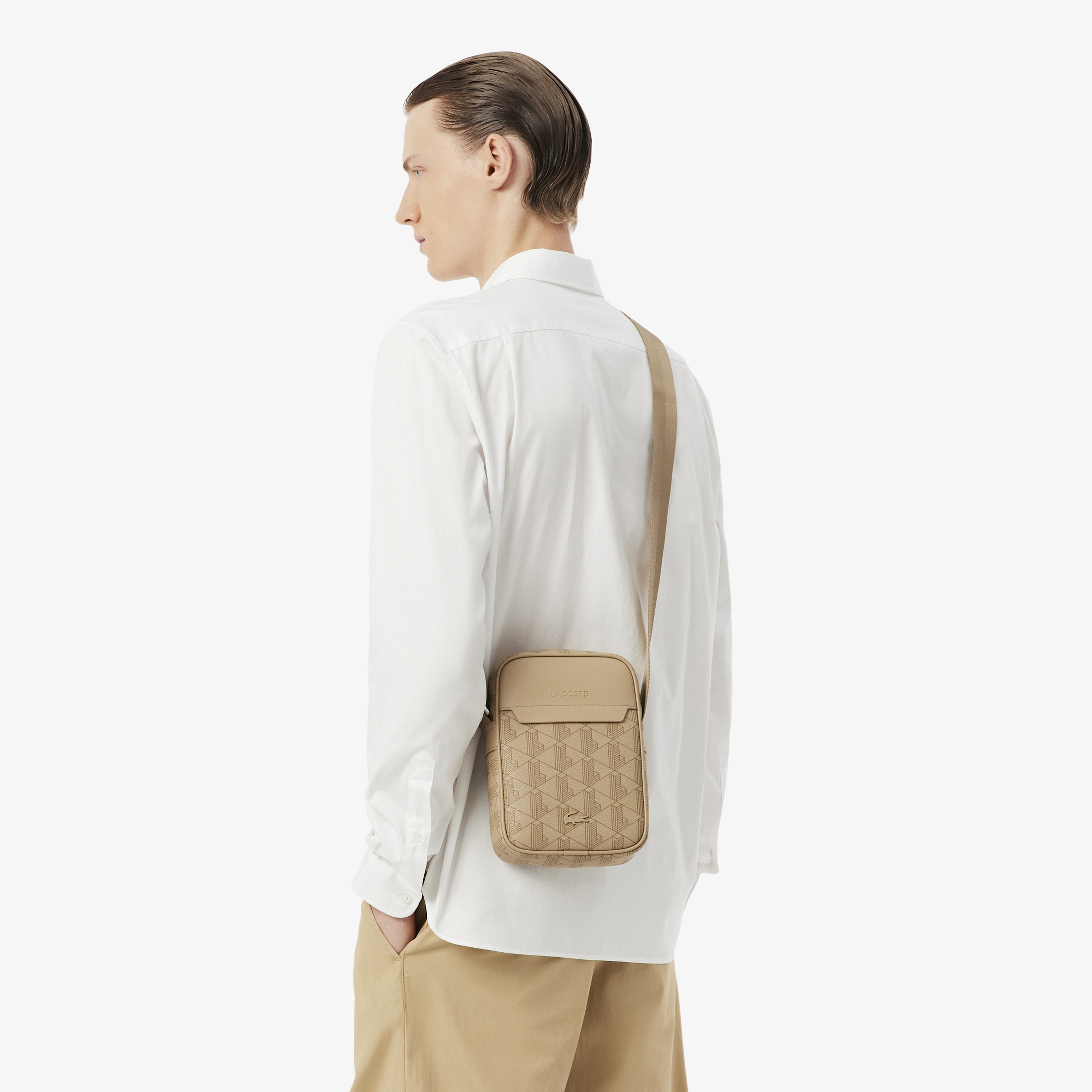 The Blend Erkek Monogram Bej Postacı Çantası