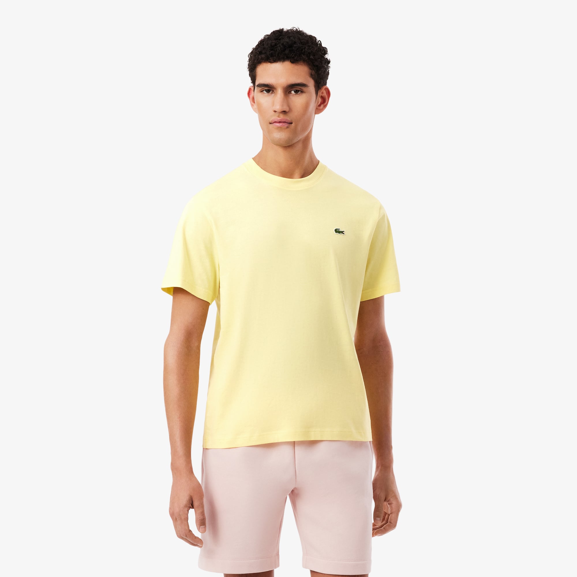 Erkek Classic Fit Bisiklet Yaka Sarı T-Shirt TH7318.107 | Lacoste