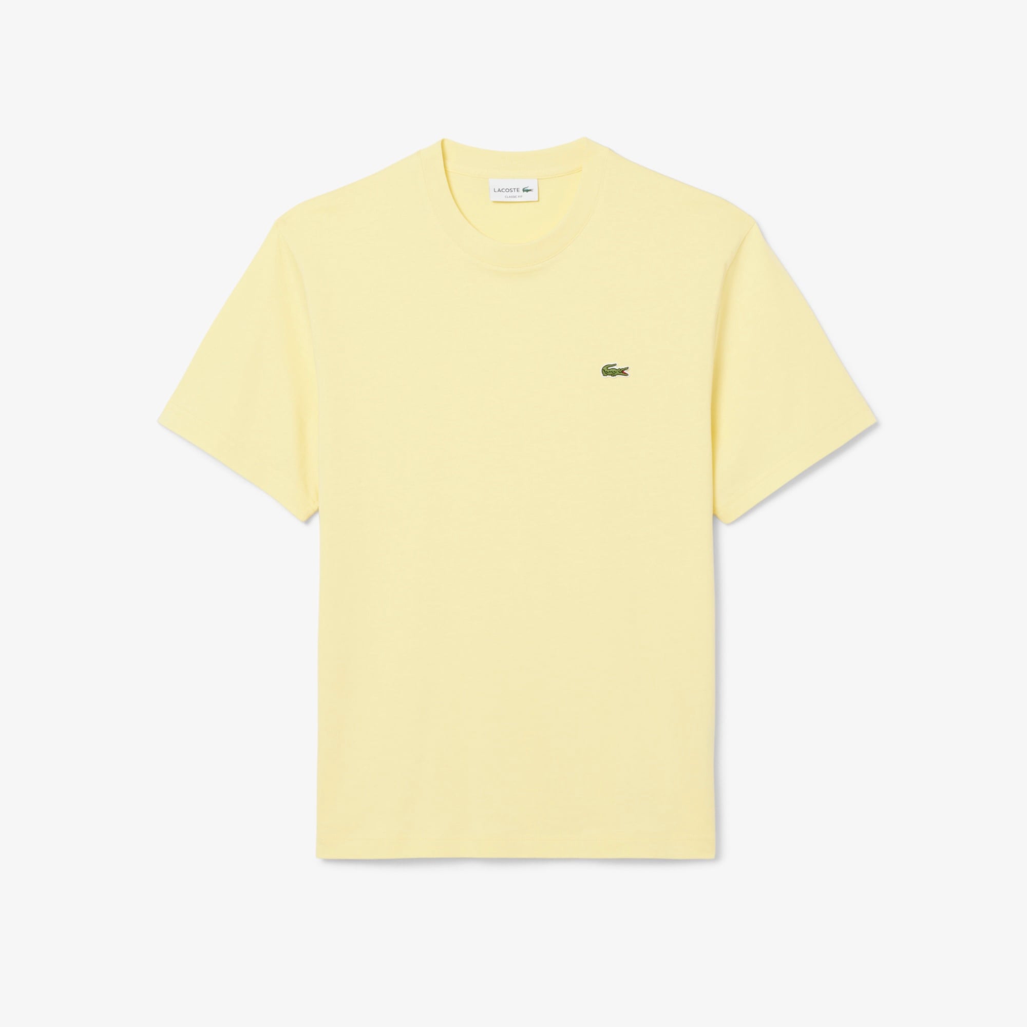 Erkek Classic Fit Bisiklet Yaka Sarı T-Shirt