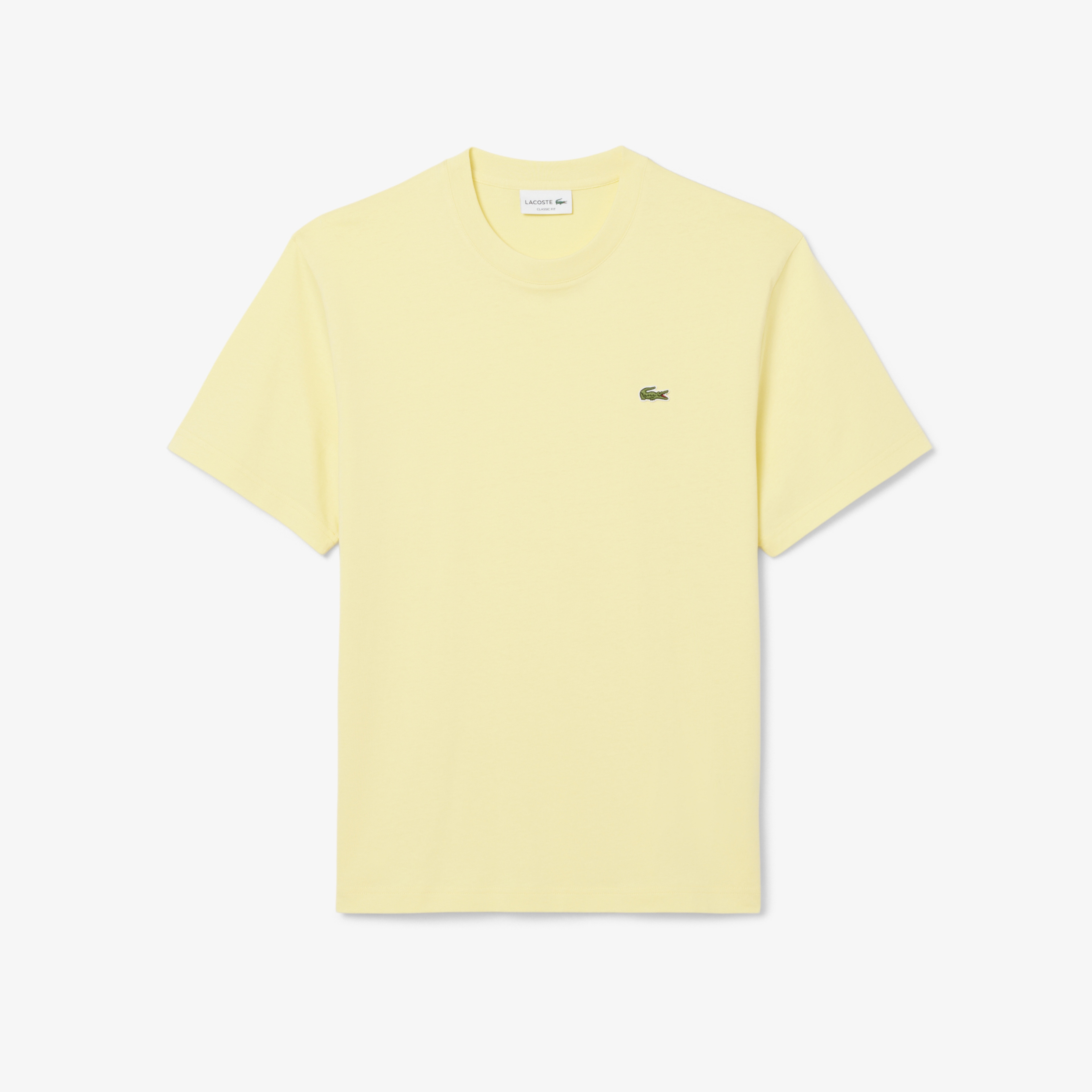 Erkek Classic Fit Bisiklet Yaka Sarı T-Shirt