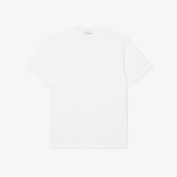 Embossed Branding Jersey T-shirt Beyaz