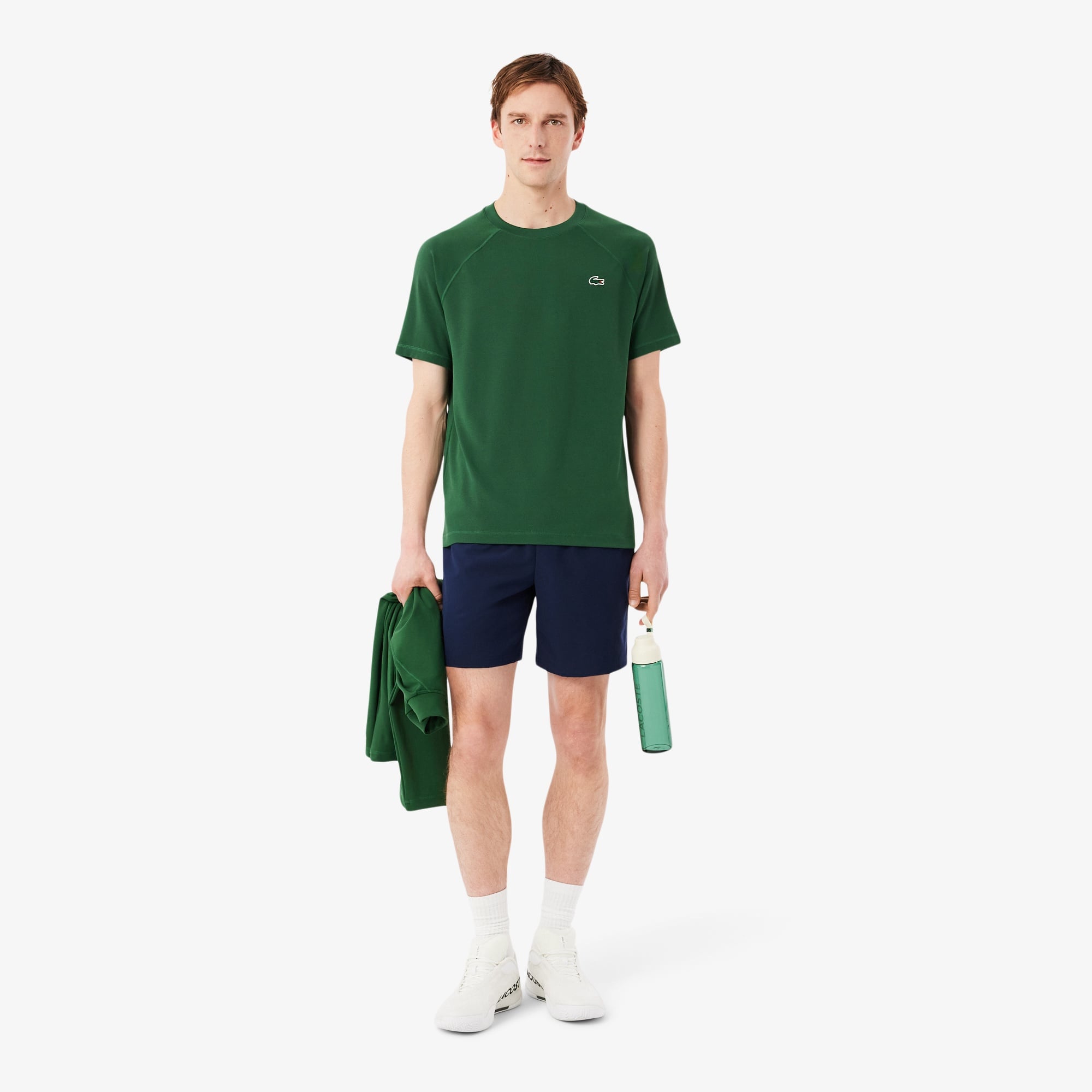 Erkek Regular Fit Bisiklet Yaka Yeşil T-Shirt