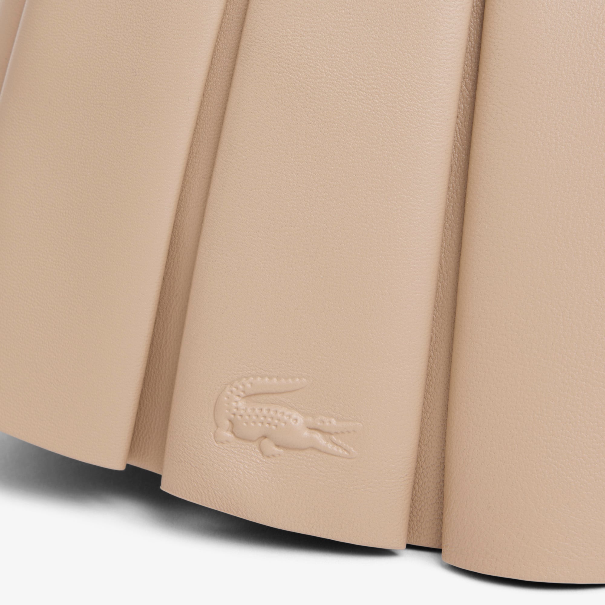 Lacoste Medium Lenglen Kadın Deri Bej Omuz Çantası görsel 5