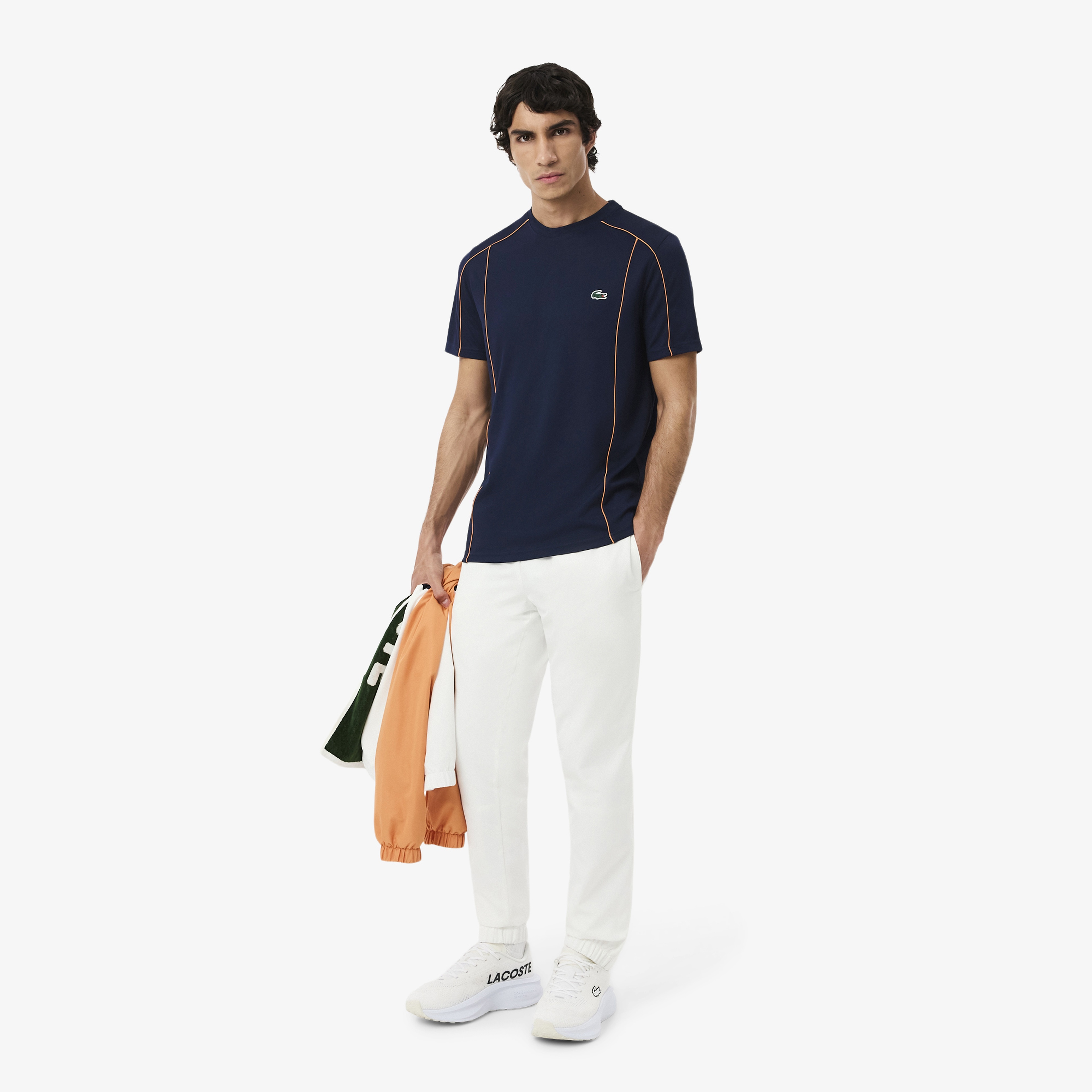 Erkek Regular Fit Bisiklet Yaka Baskılı Lacivert T-Shirt