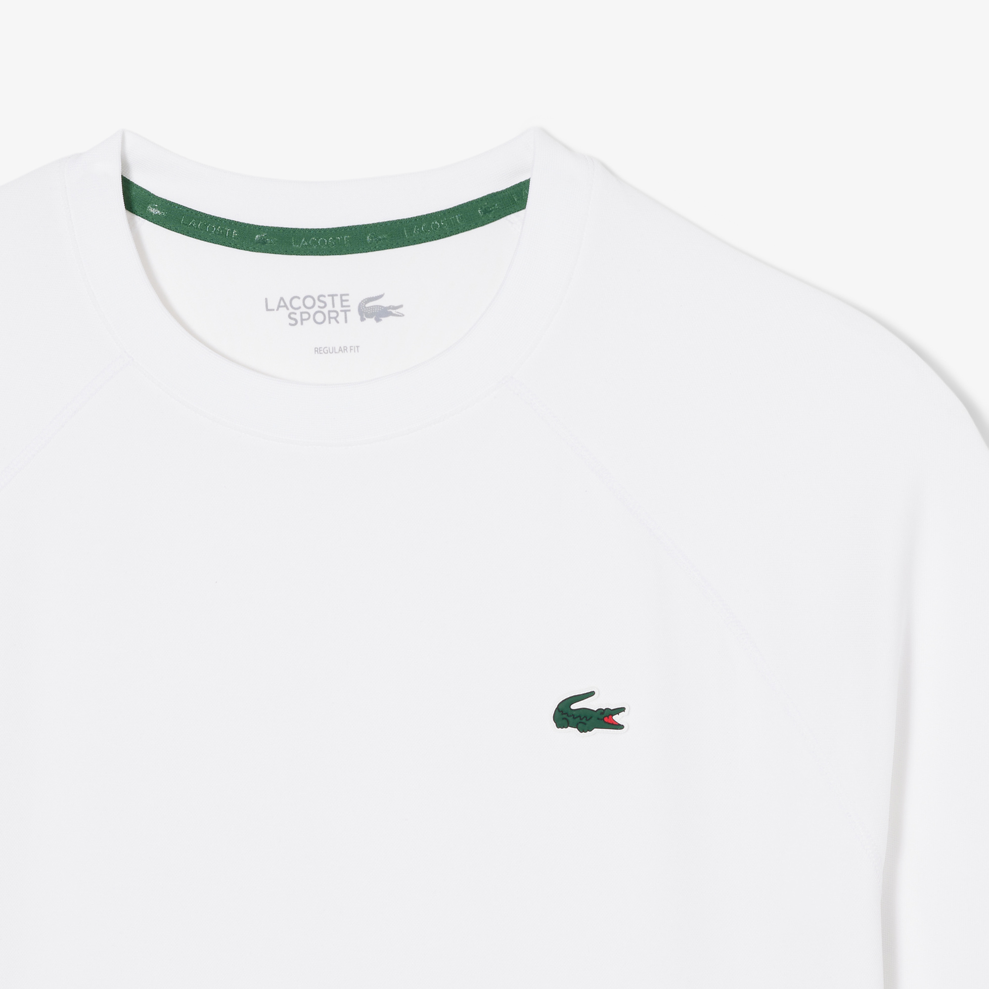 Lacoste Erkek Regular Fit Bisiklet Yaka Beyaz T-Shirt görsel 5