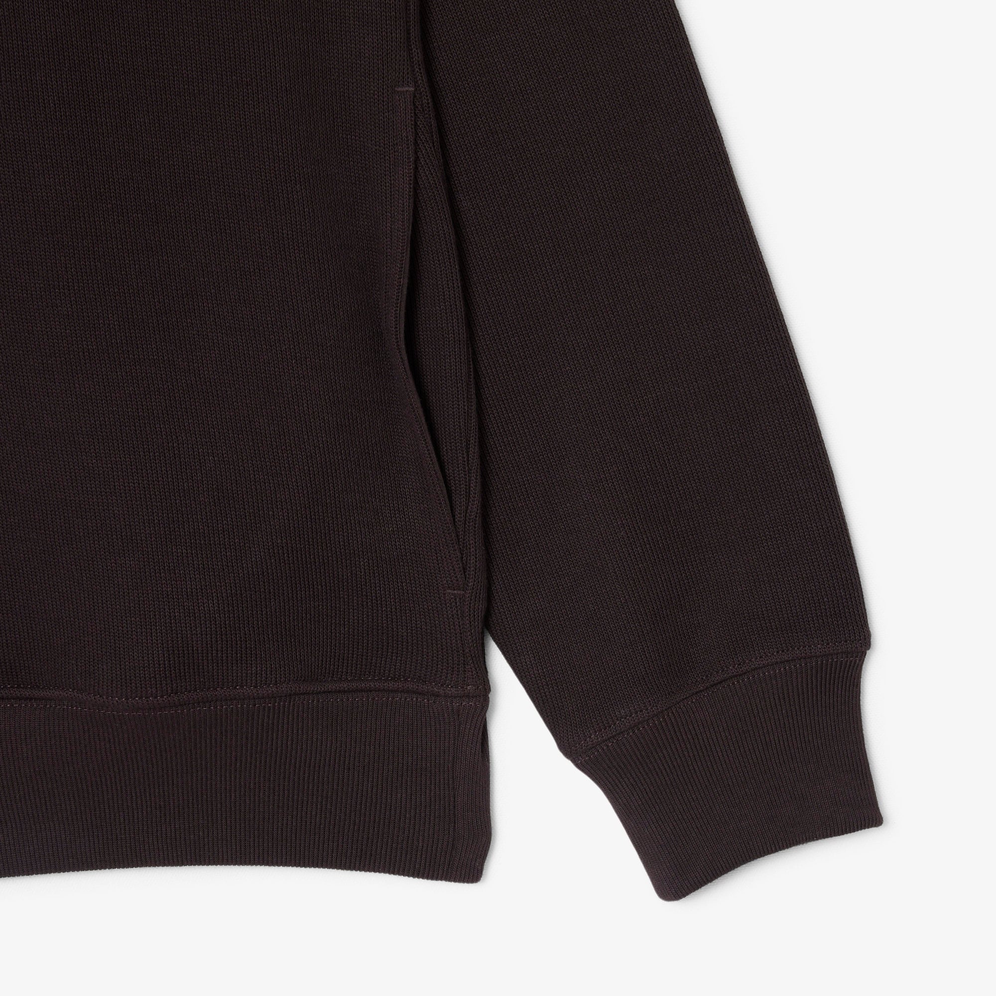 Erkek Classic Fit Yarım Fermuarlı Kahverengi Sweatshirt