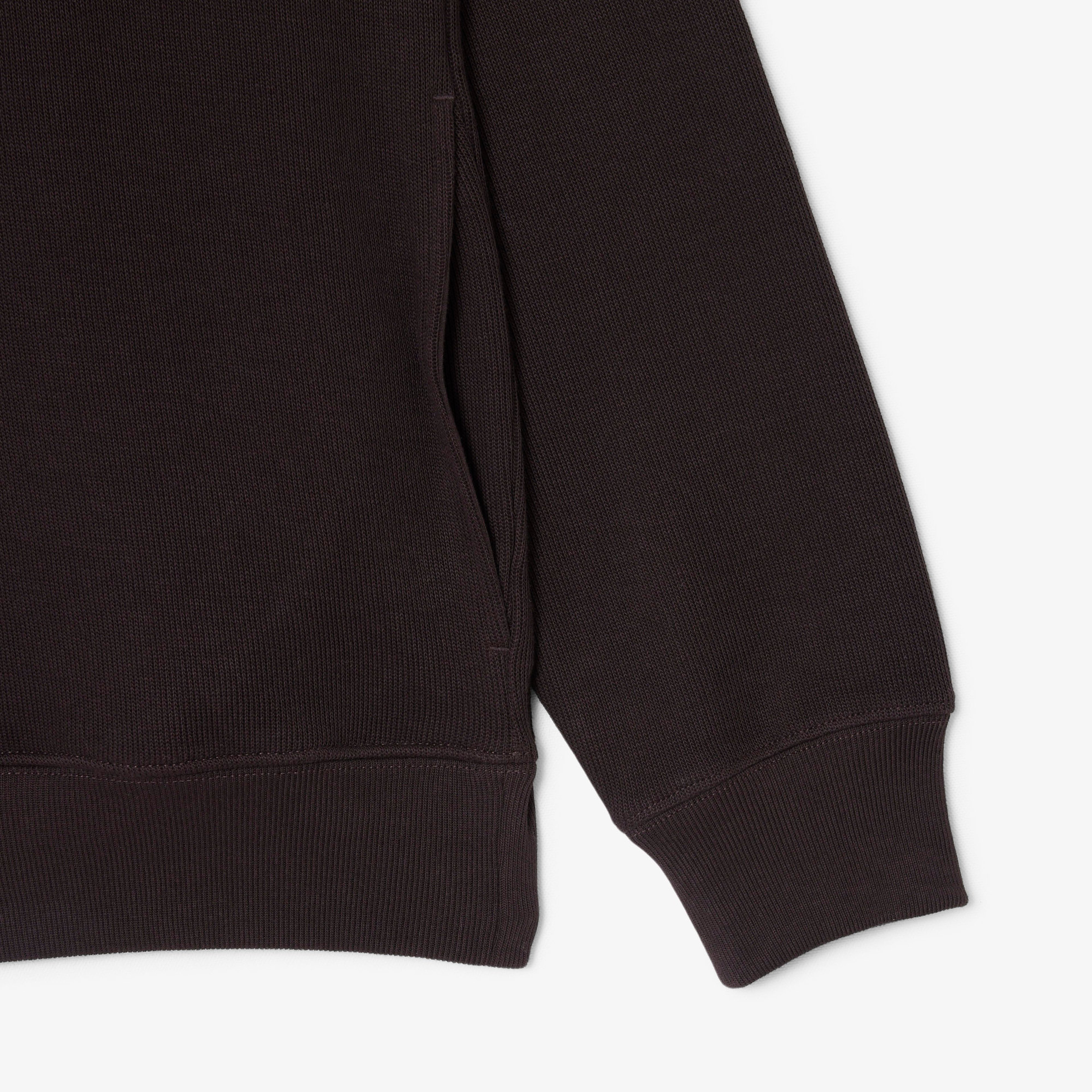 Erkek Classic Fit Yarım Fermuarlı Kahverengi Sweatshirt