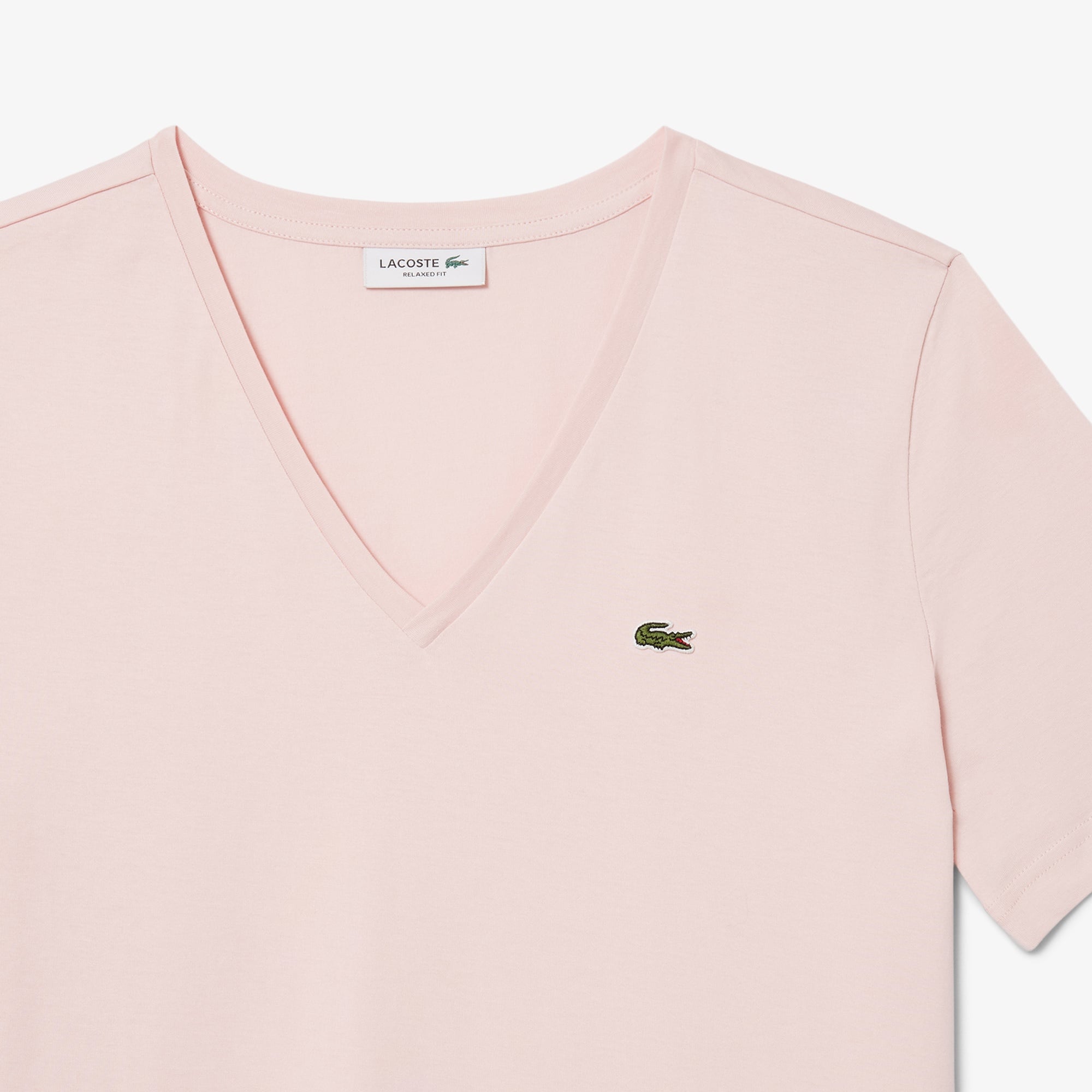 Kadın Relaxed Fit V Yaka Pembe T-Shirt