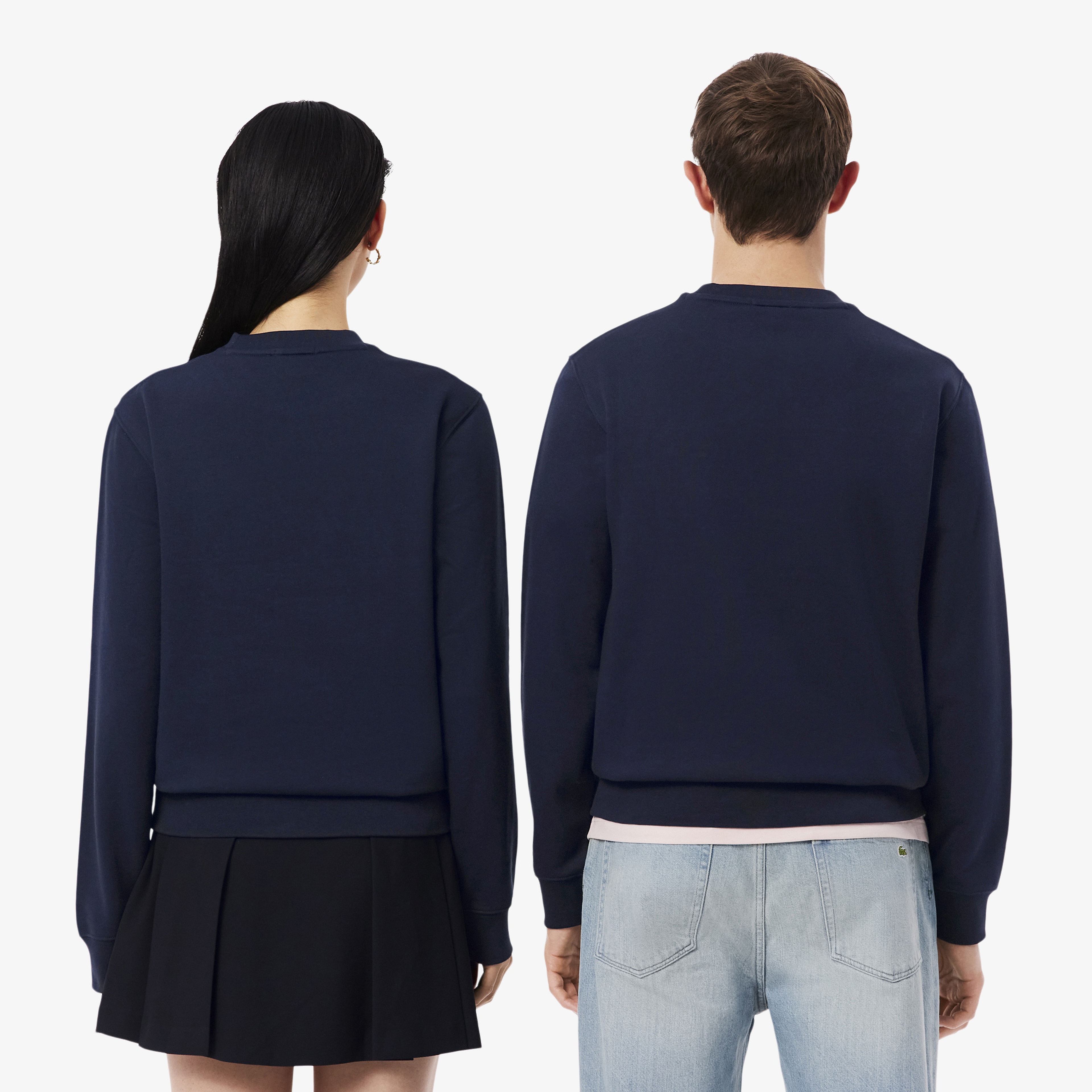 Unisex Classic Fit Bisiklet Yaka Baskılı Lacivert Sweatshirt Unisex Classic Fit Bisiklet Yaka Baskılı Lacivert Sweatshirt