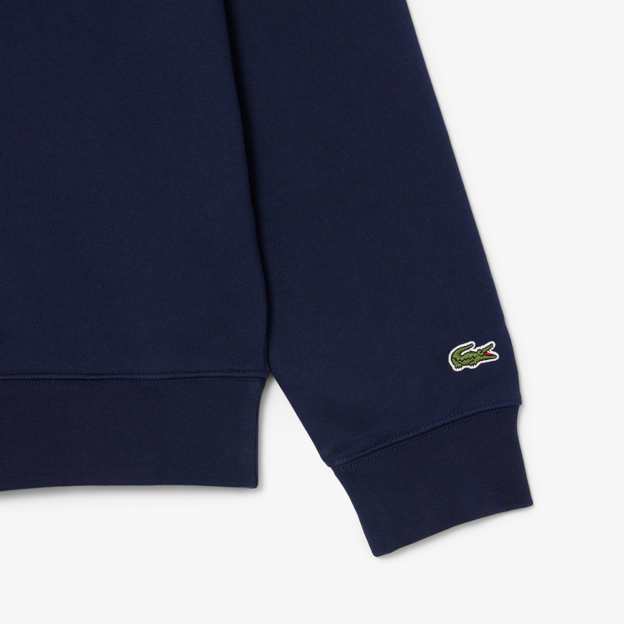 Lacoste Unisex Classic Fit Bisiklet Yaka Baskılı Lacivert Sweatshirt görsel 6