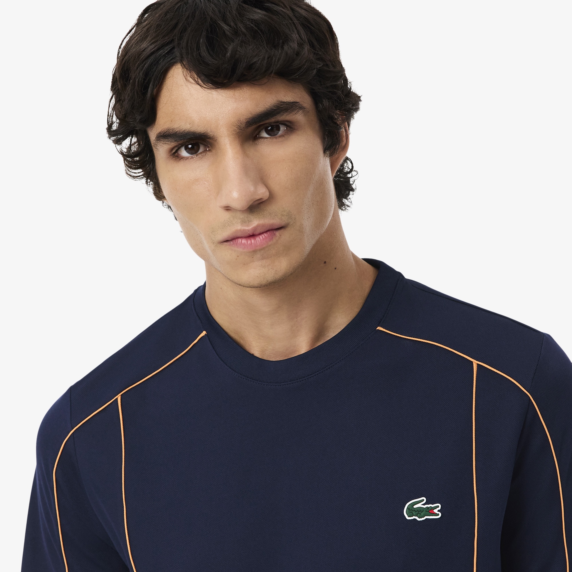 Erkek Regular Fit Bisiklet Yaka Baskılı Lacivert T-Shirt