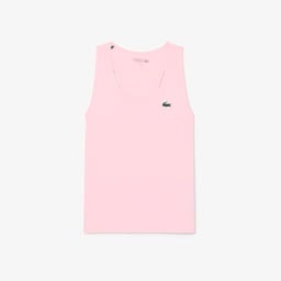 Kadın Slim Fit Kolsuz Bisiklet Yaka Pembe T-Shirt Pembe