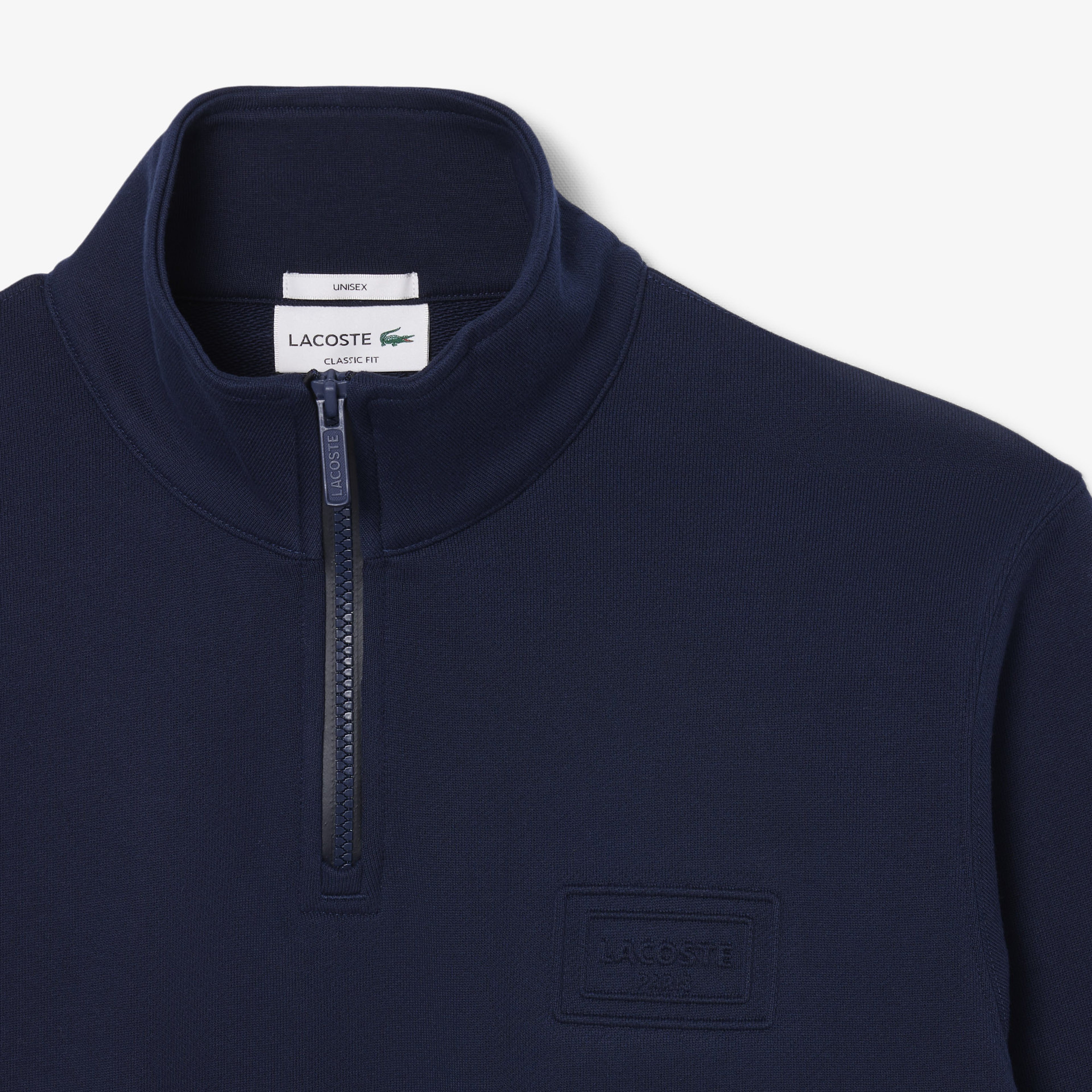 Unisex Classic Fit Yarım Fermuarlı Lacivert Sweatshirt Unisex Classic Fit Yarım Fermuarlı Lacivert Sweatshirt