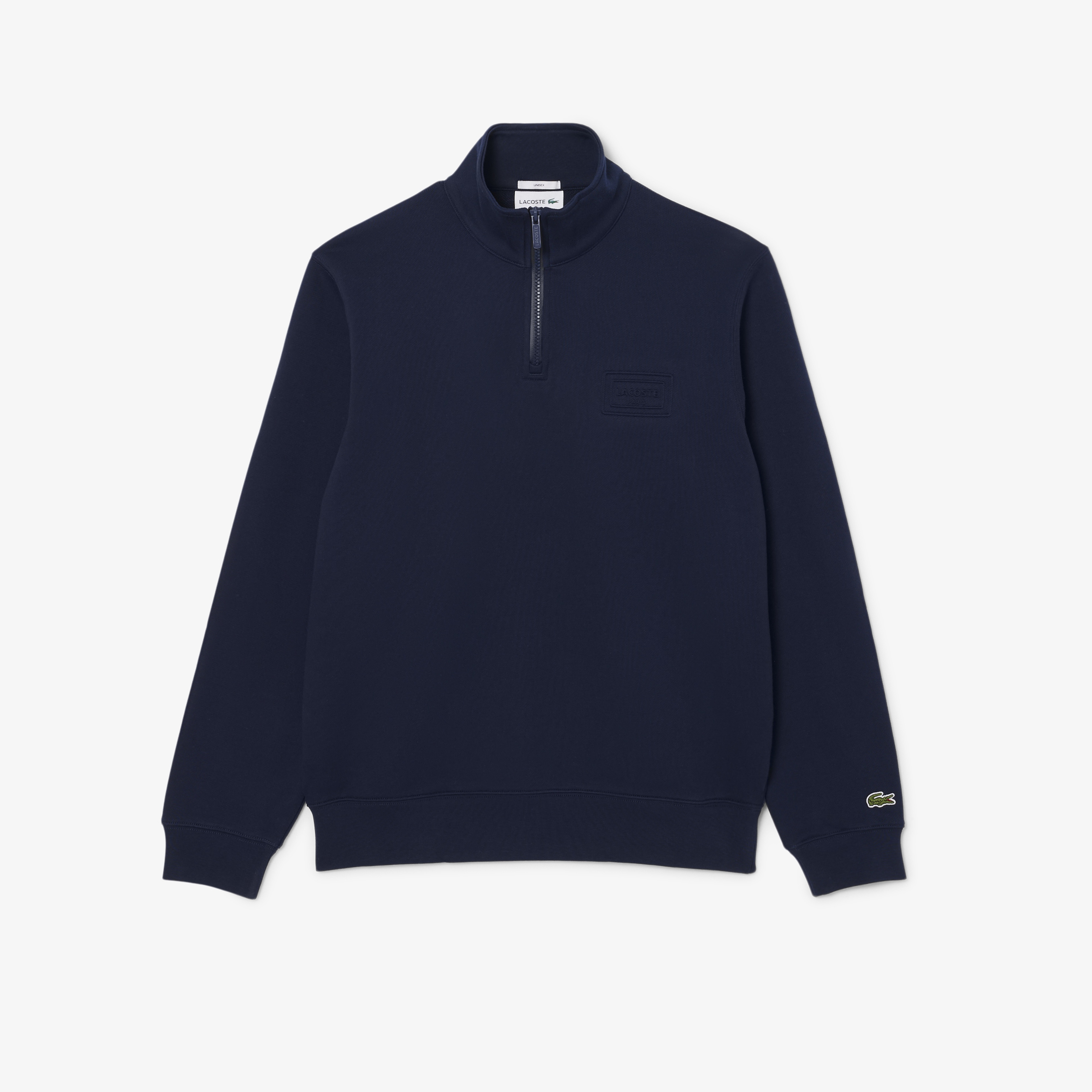 Unisex Classic Fit Yarım Fermuarlı Lacivert Sweatshirt Unisex Classic Fit Yarım Fermuarlı Lacivert Sweatshirt