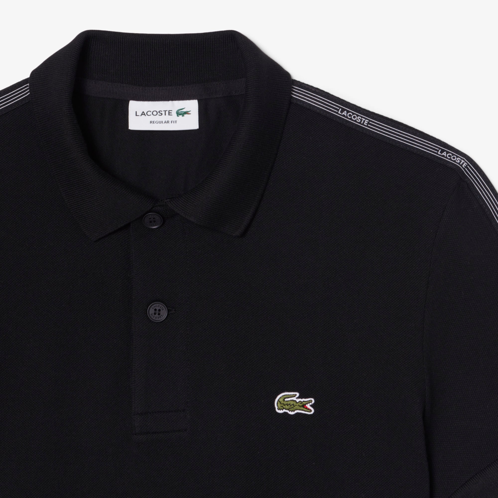 Lacoste Erkek Regular Fit Siyah Polo görsel 5