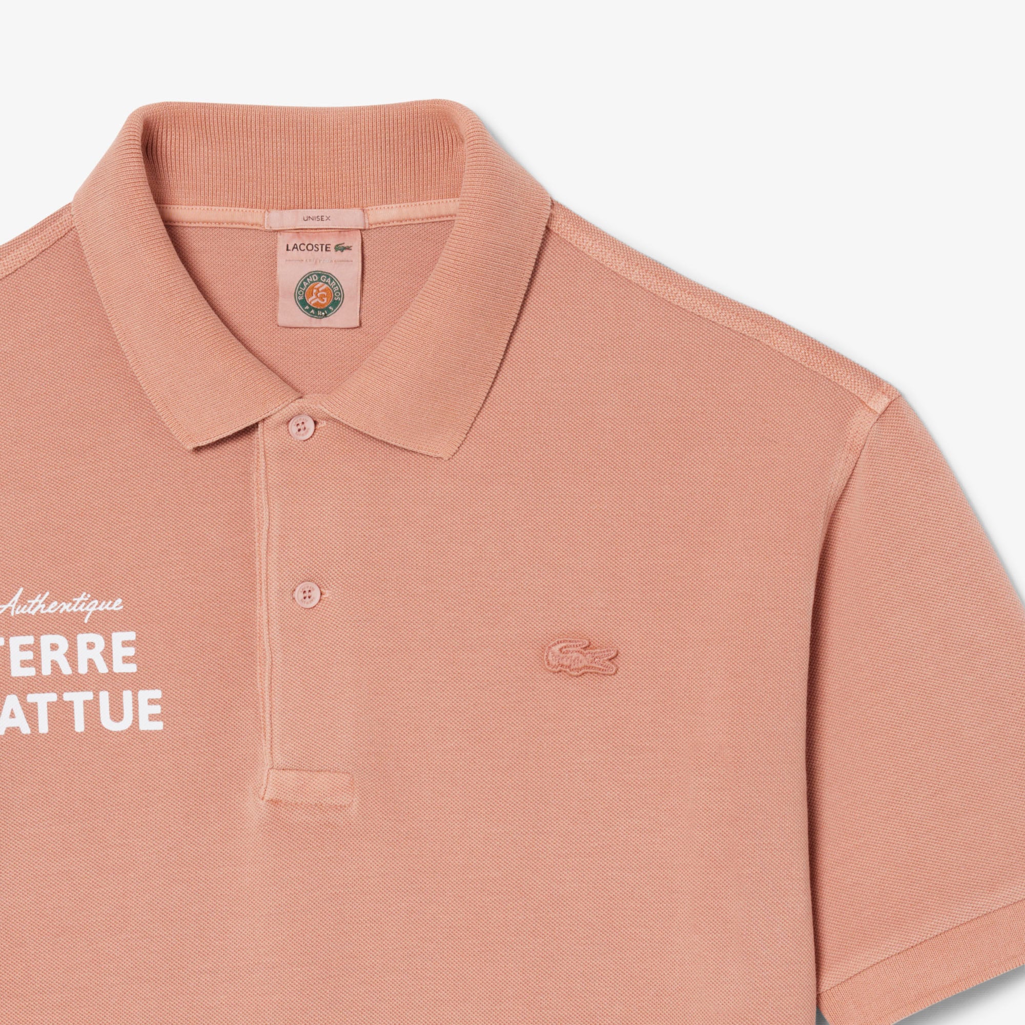Lacoste Roland Garros Unisex Regular Fit Baskılı Turuncu Polo görsel 6