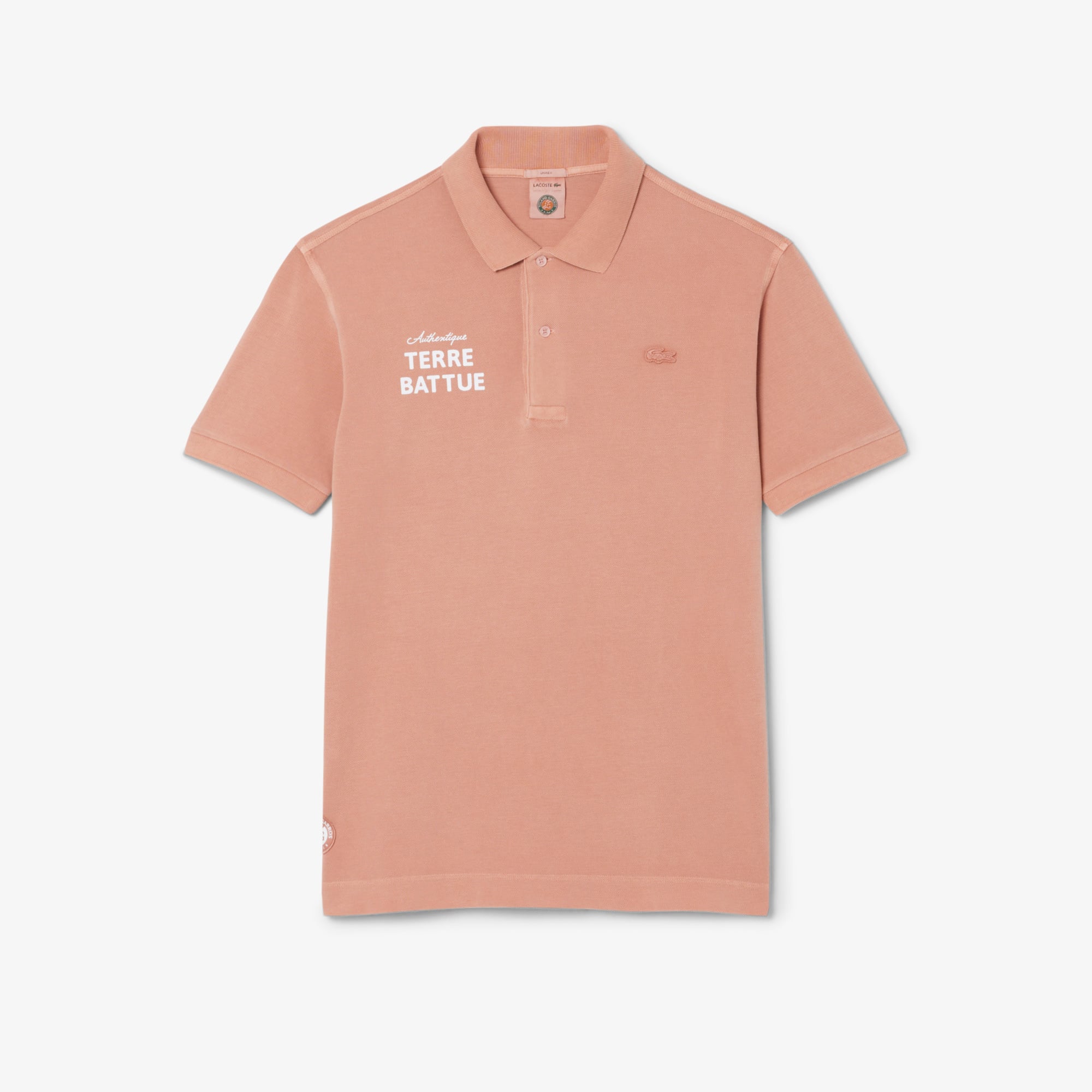 Lacoste Roland Garros Unisex Regular Fit Baskılı Turuncu Polo görsel 5