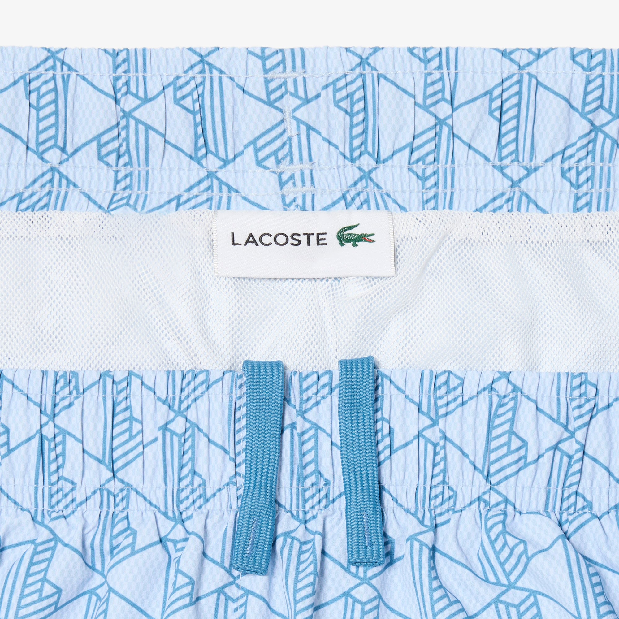 Lacoste Erkek Monogram Mavi Deniz Şortu görsel 6