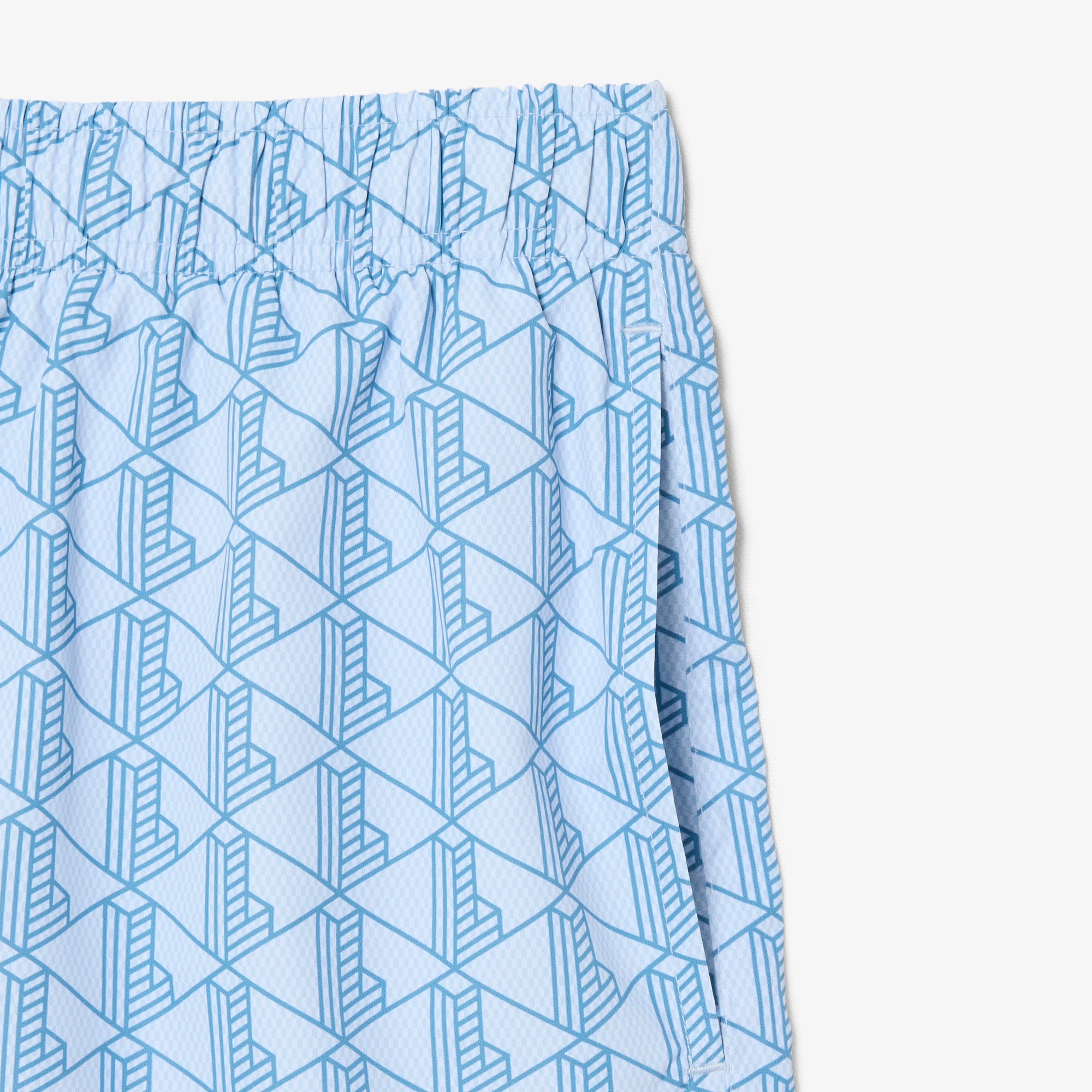 Lacoste Erkek Monogram Mavi Deniz Şortu görsel 5