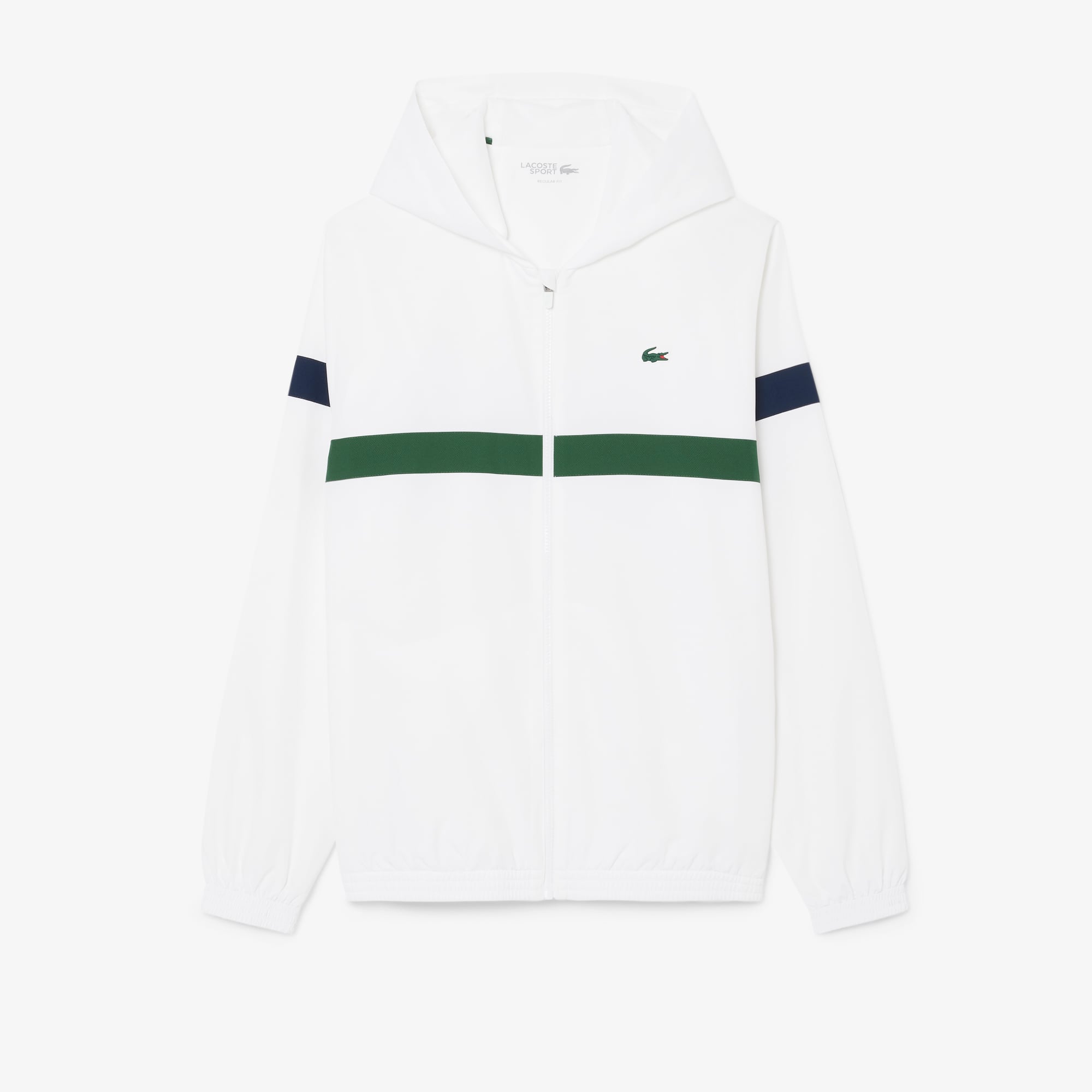 Lacoste Erkek Regular Fit Kapüşonlu Renk Bloklu Beyaz Eşofman Takımı görsel 6