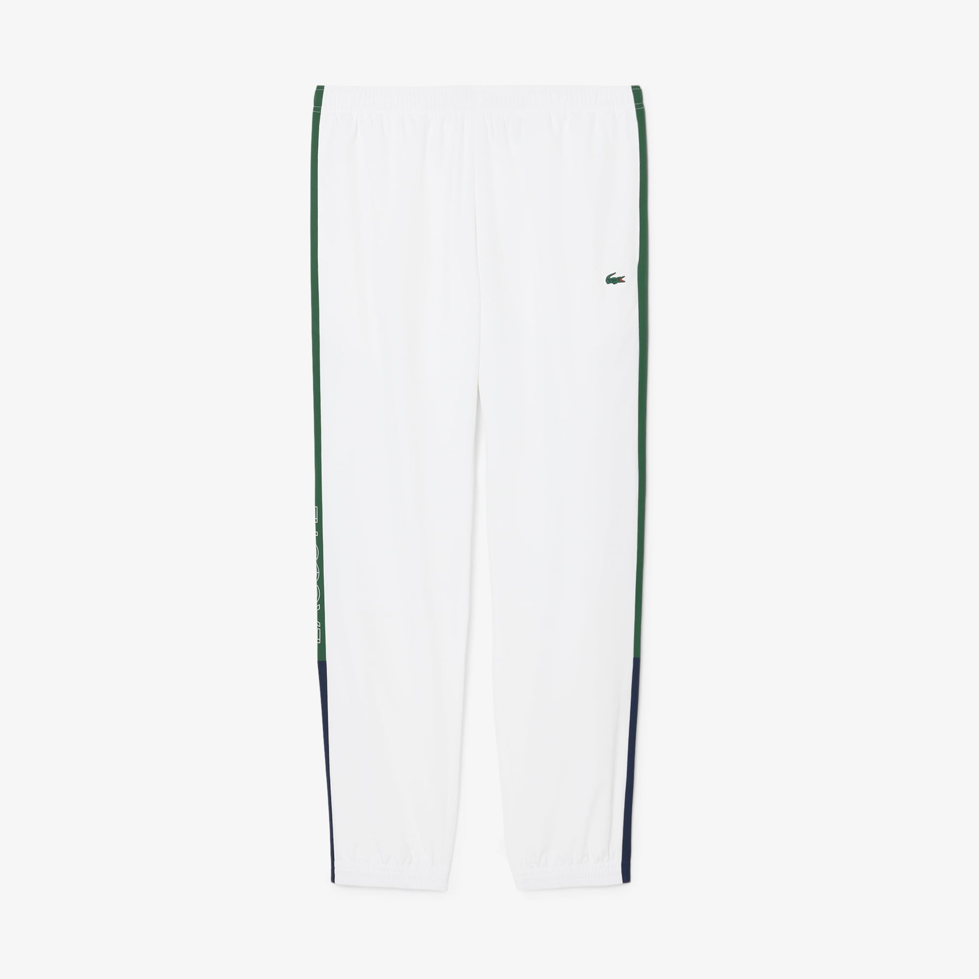 Lacoste Erkek Regular Fit Kapüşonlu Renk Bloklu Beyaz Eşofman Takımı görsel 8