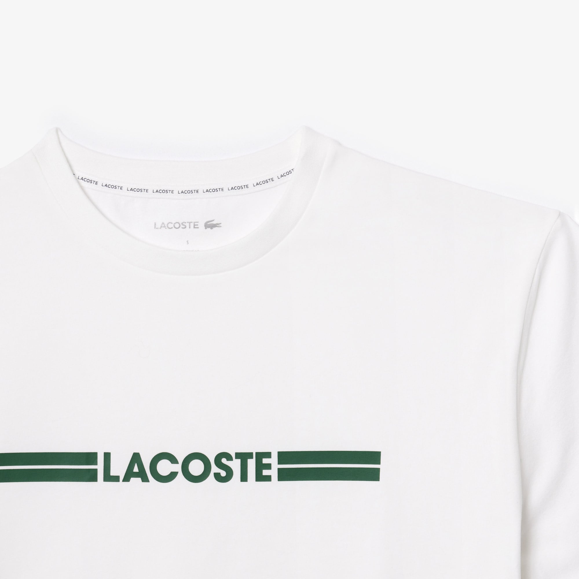 Lacoste Kadın Relaxed Fit Kısa Kollu Bisiklet Yaka Baskılı Beyaz Pijama görsel 2