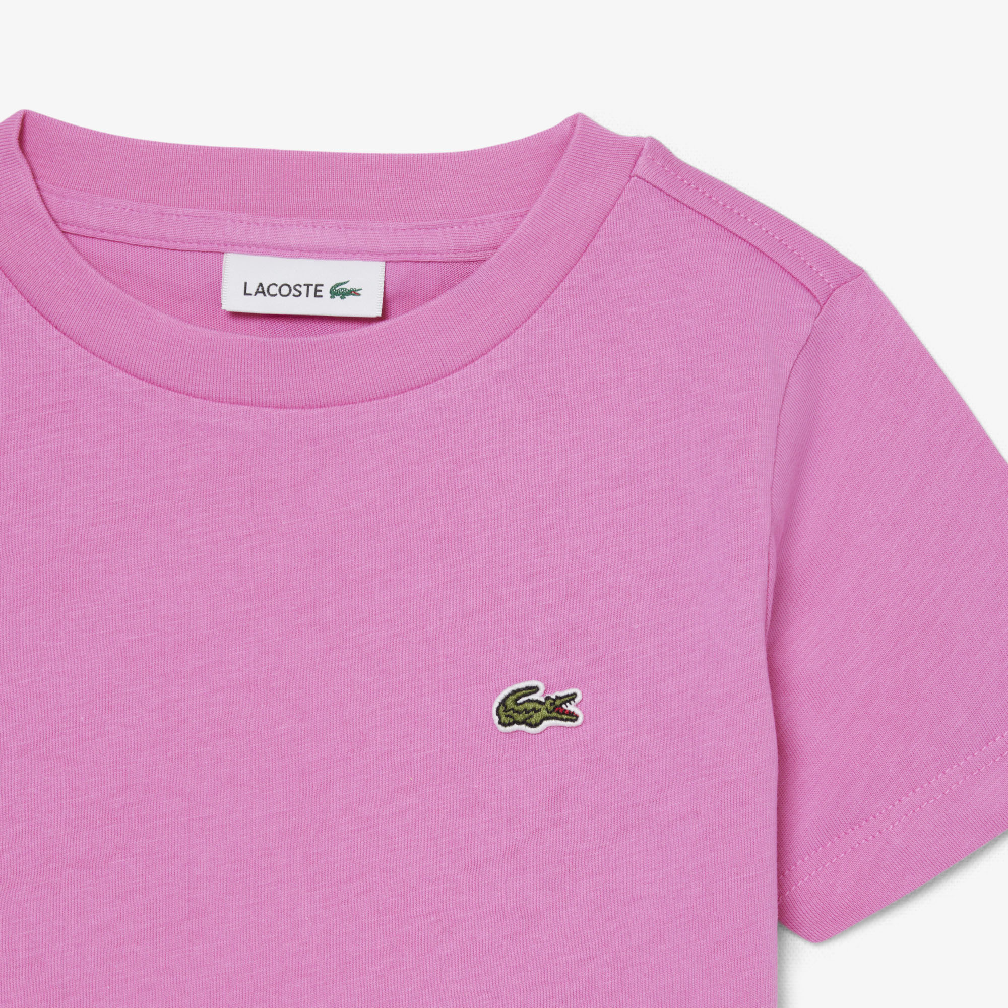 Lacoste Çocuk Bisiklet Yaka Pembe T-Shirt görsel 3