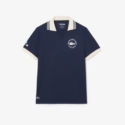 Erkek Regular Fit Baskılı Lacivert Polo Lacivert