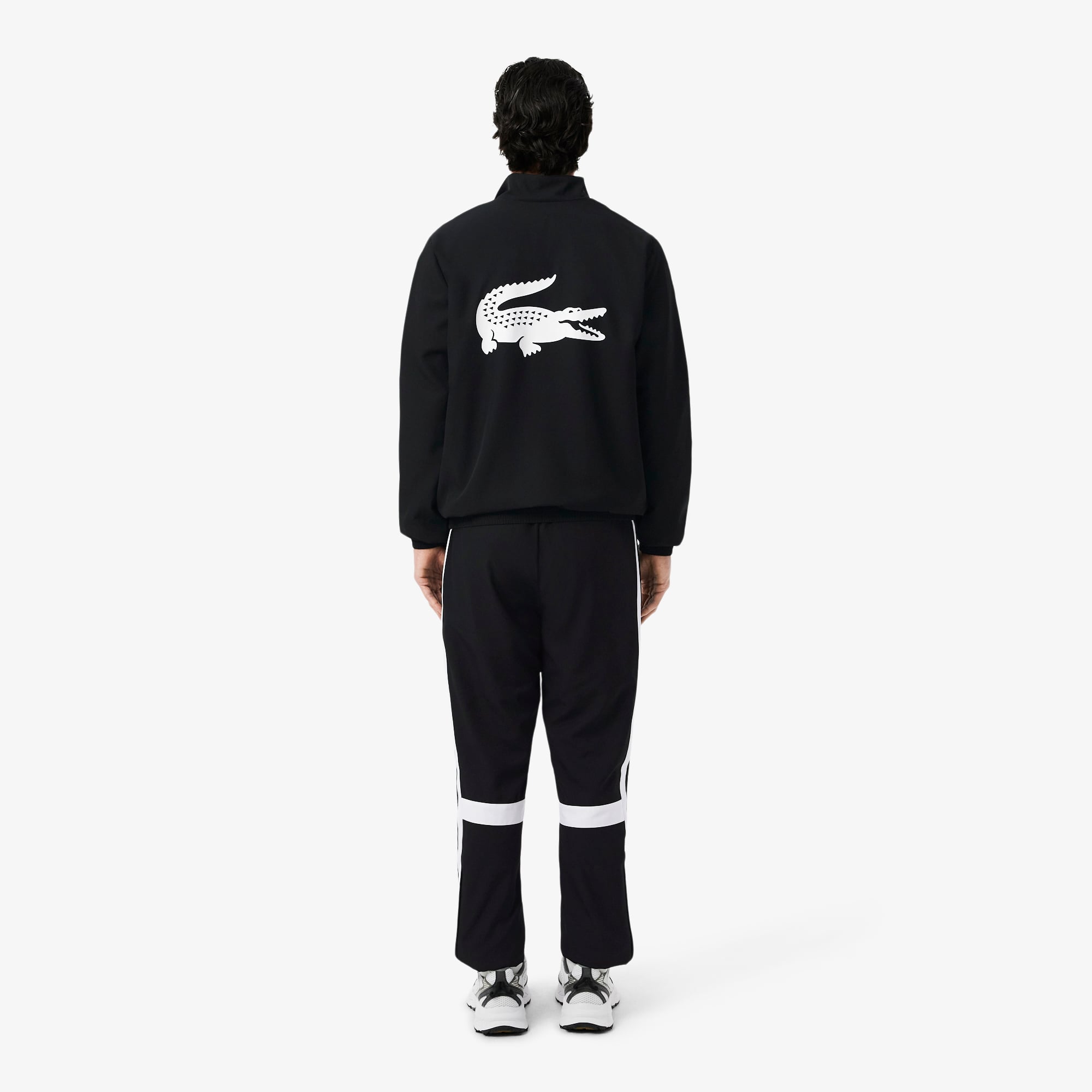 Lacoste Erkek Regular Fit Renk Bloklu Siyah Eşofman Takımı görsel 3