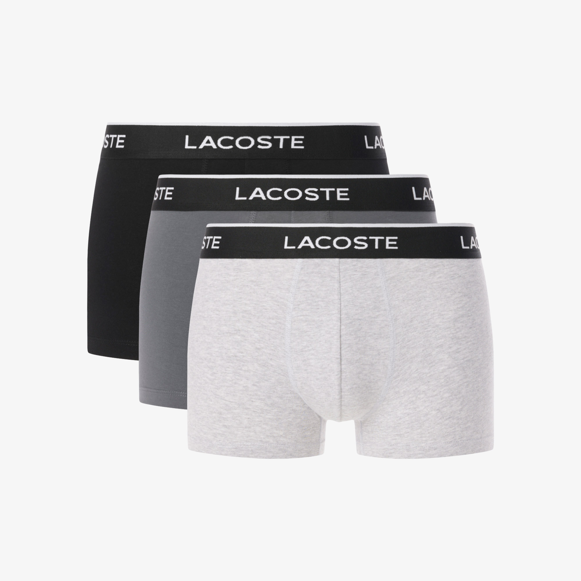 Lacoste Erkek 3'lü Gri Boxer görsel 5