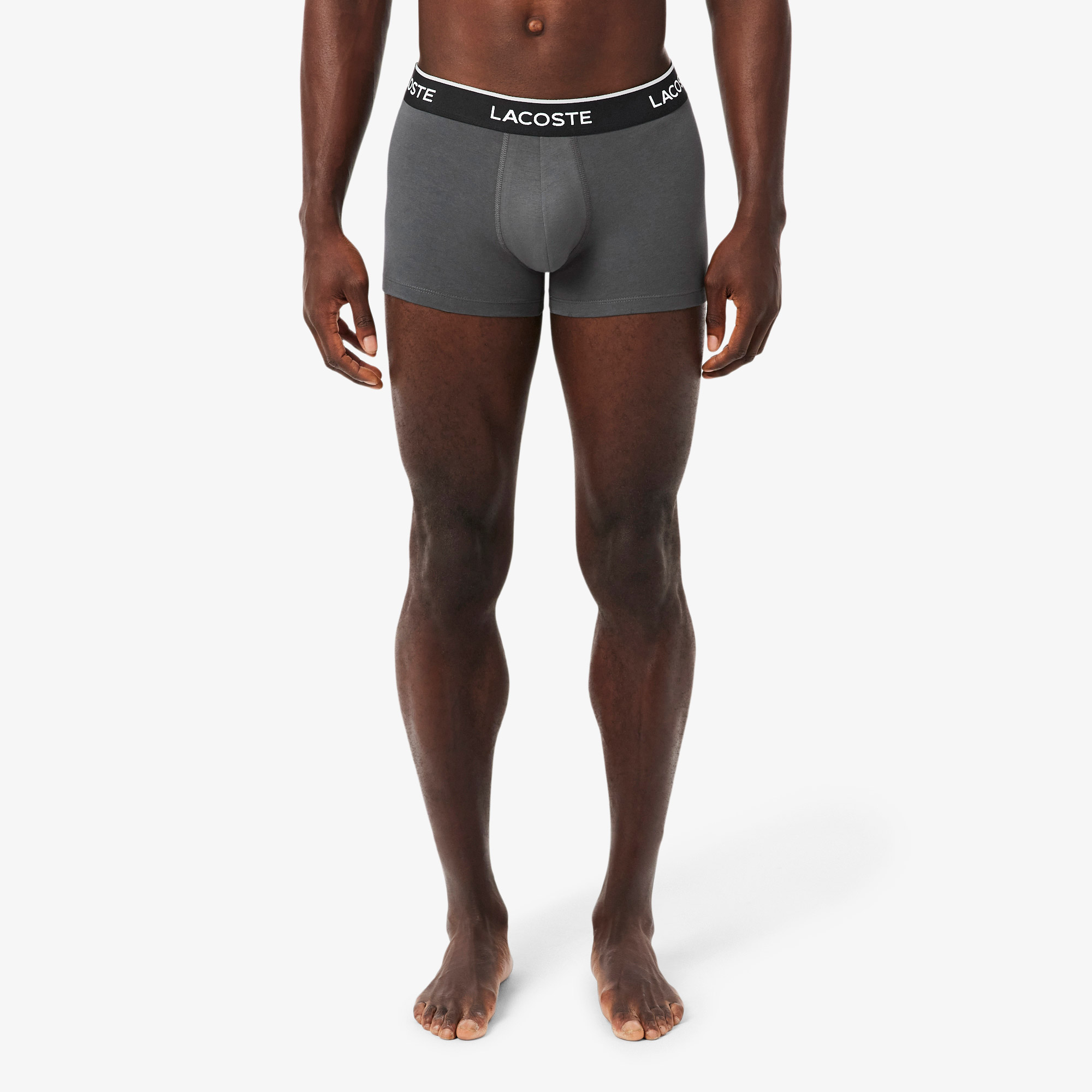 Lacoste Erkek 3'lü Gri Boxer görsel 4