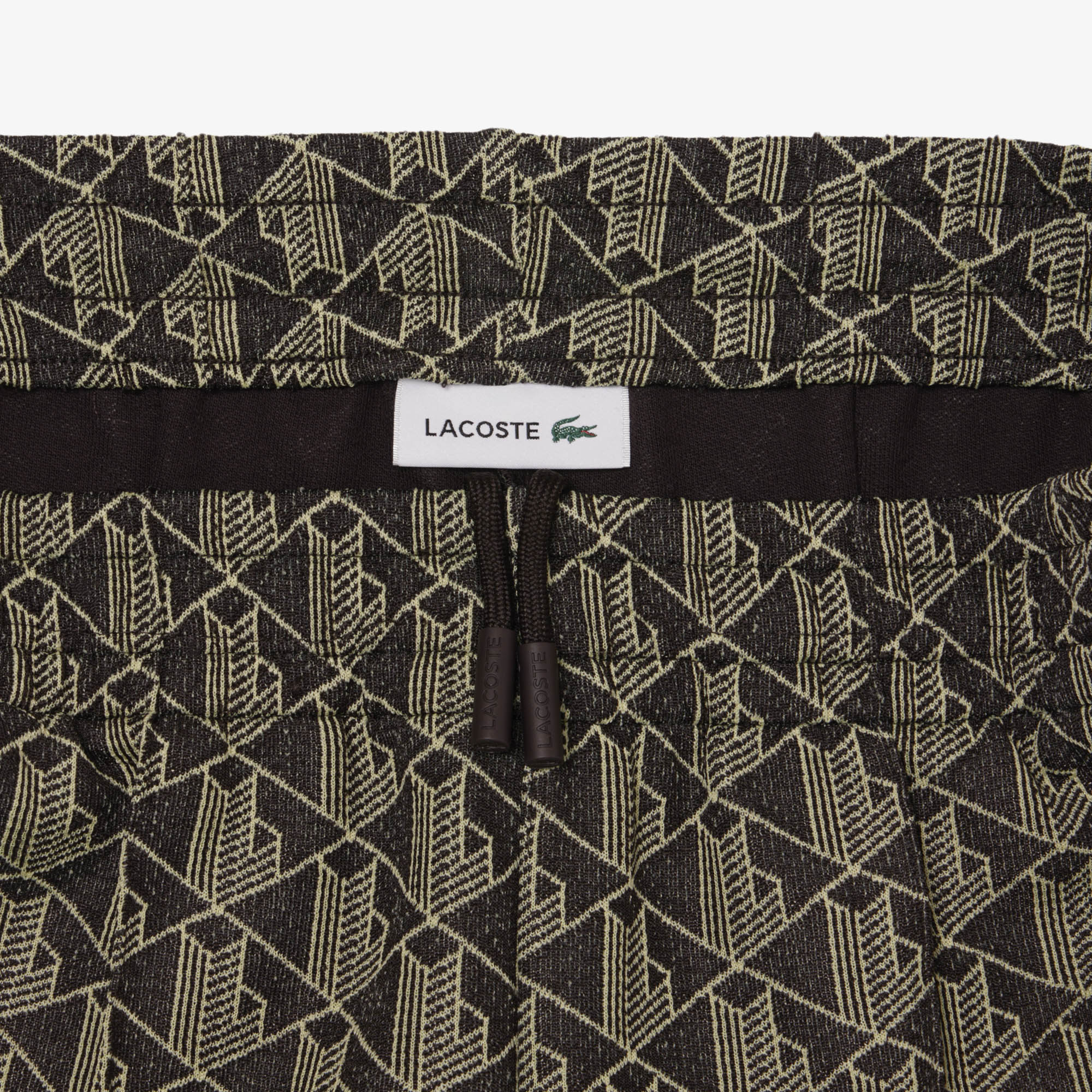 Lacoste Kadın Flare Fit Monogram Kahverengi Eşofman Altı görsel 7