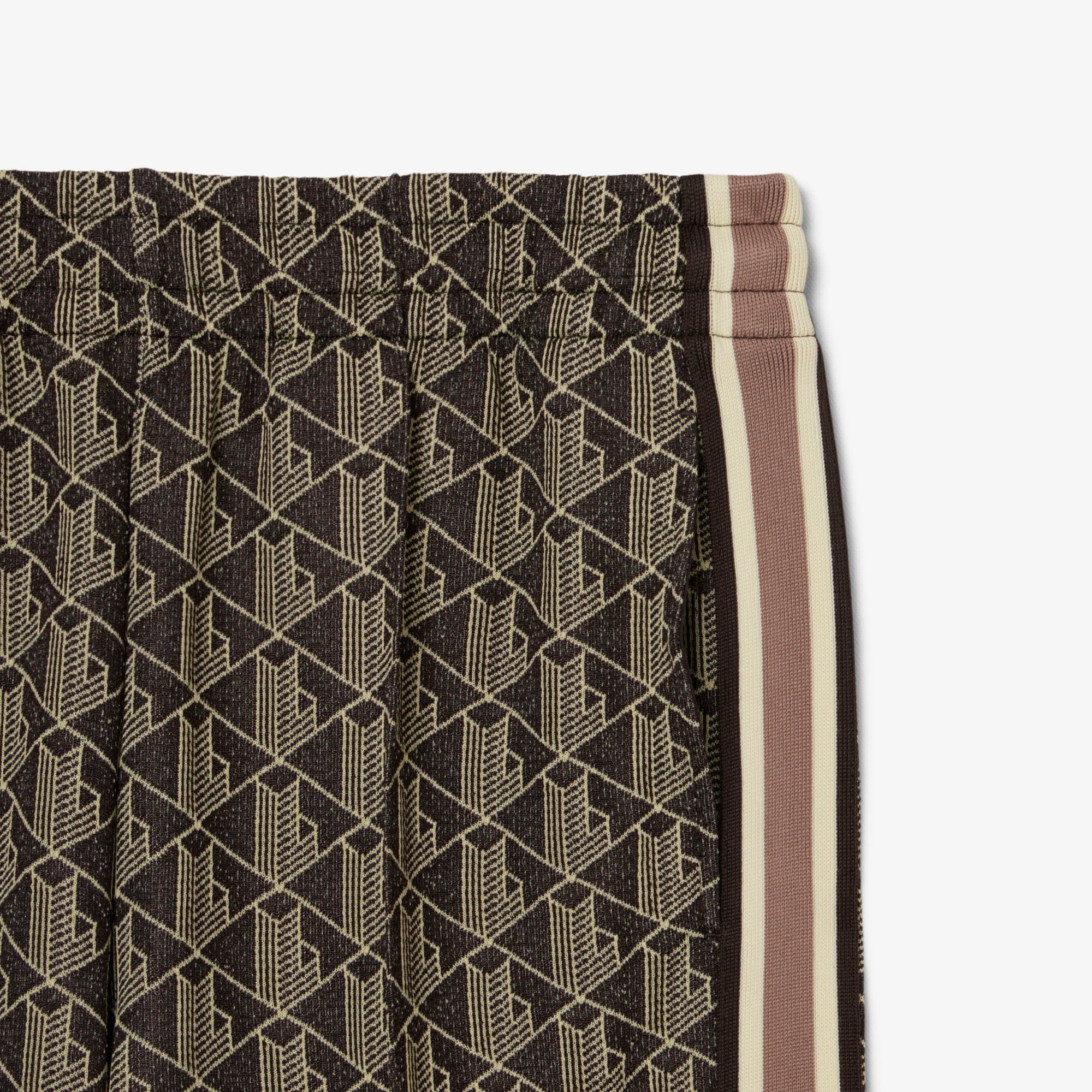 Lacoste Kadın Flare Fit Monogram Kahverengi Eşofman Altı görsel 6