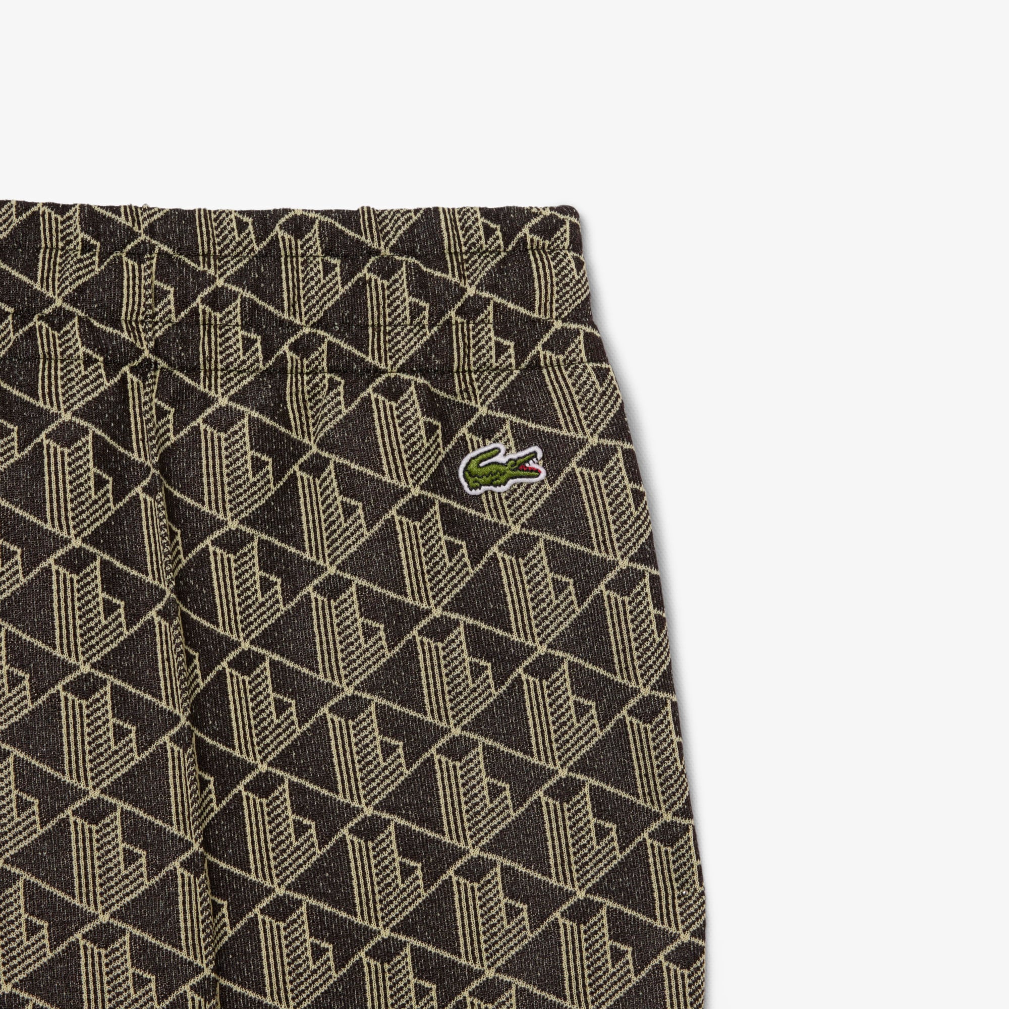Lacoste Kadın Flare Fit Monogram Kahverengi Eşofman Altı görsel 8