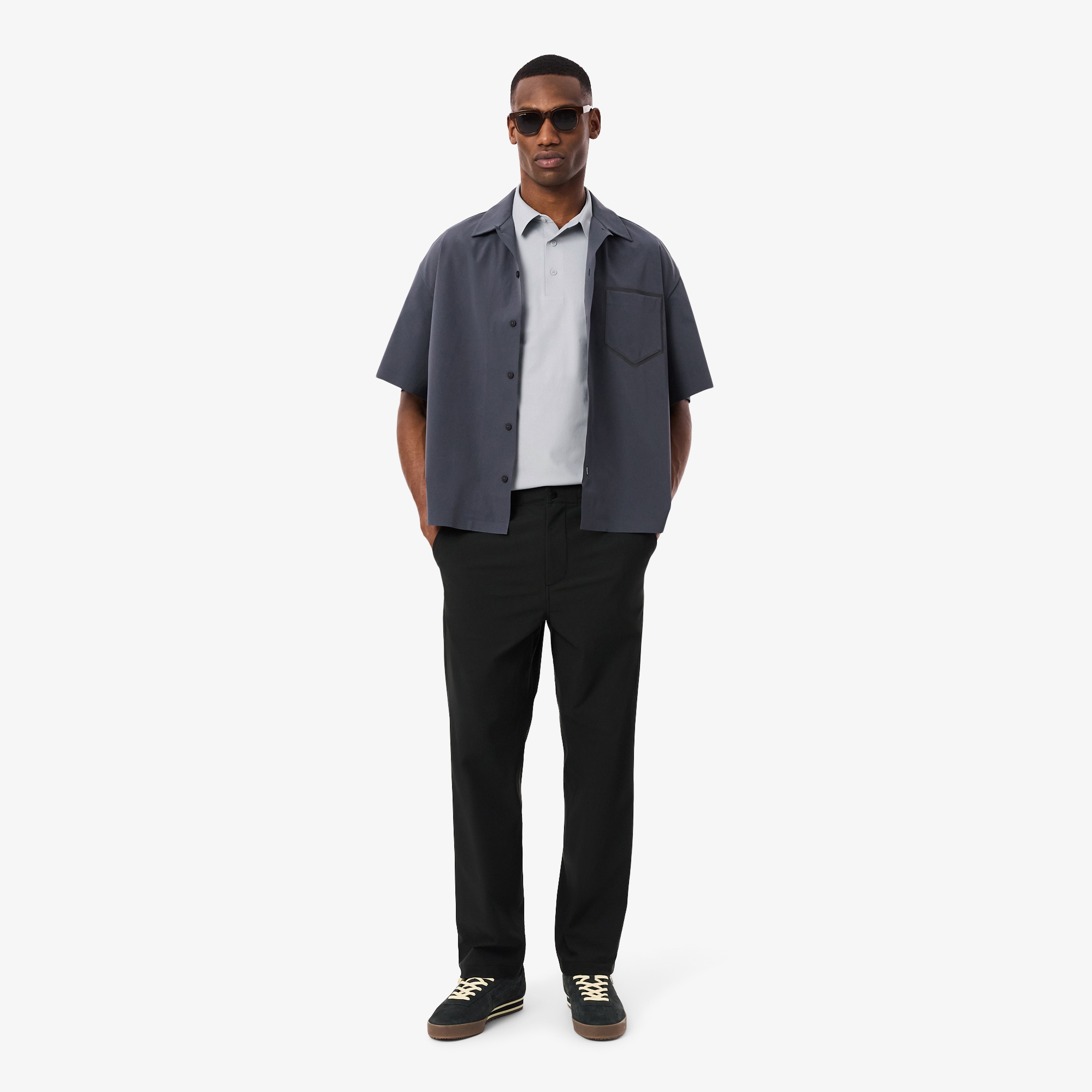 Erkek Regular Fit Gri Polo