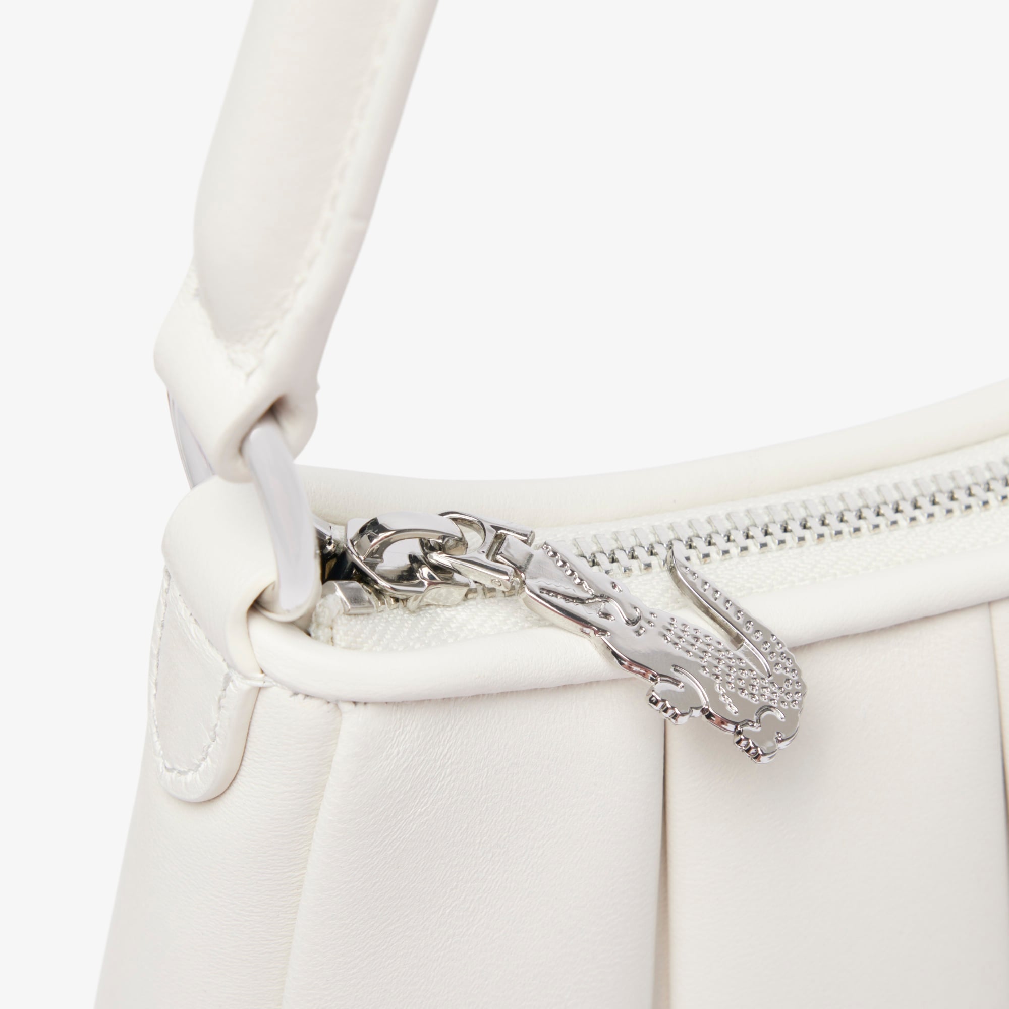 Lenglen Kadın Deri Beyaz Omuz Çantası