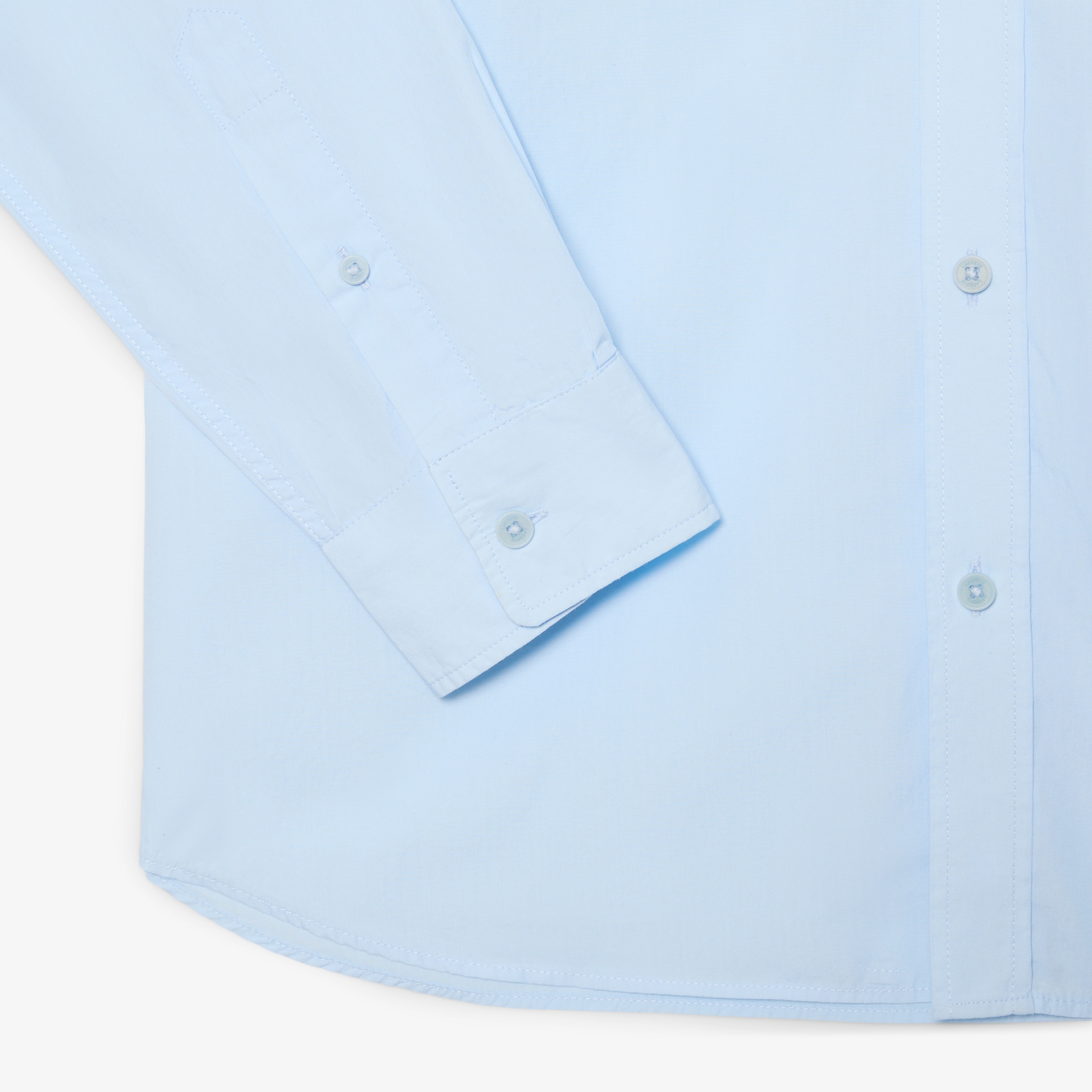 Erkek Regular Fit Düğmeli Yaka Mavi Gömlek