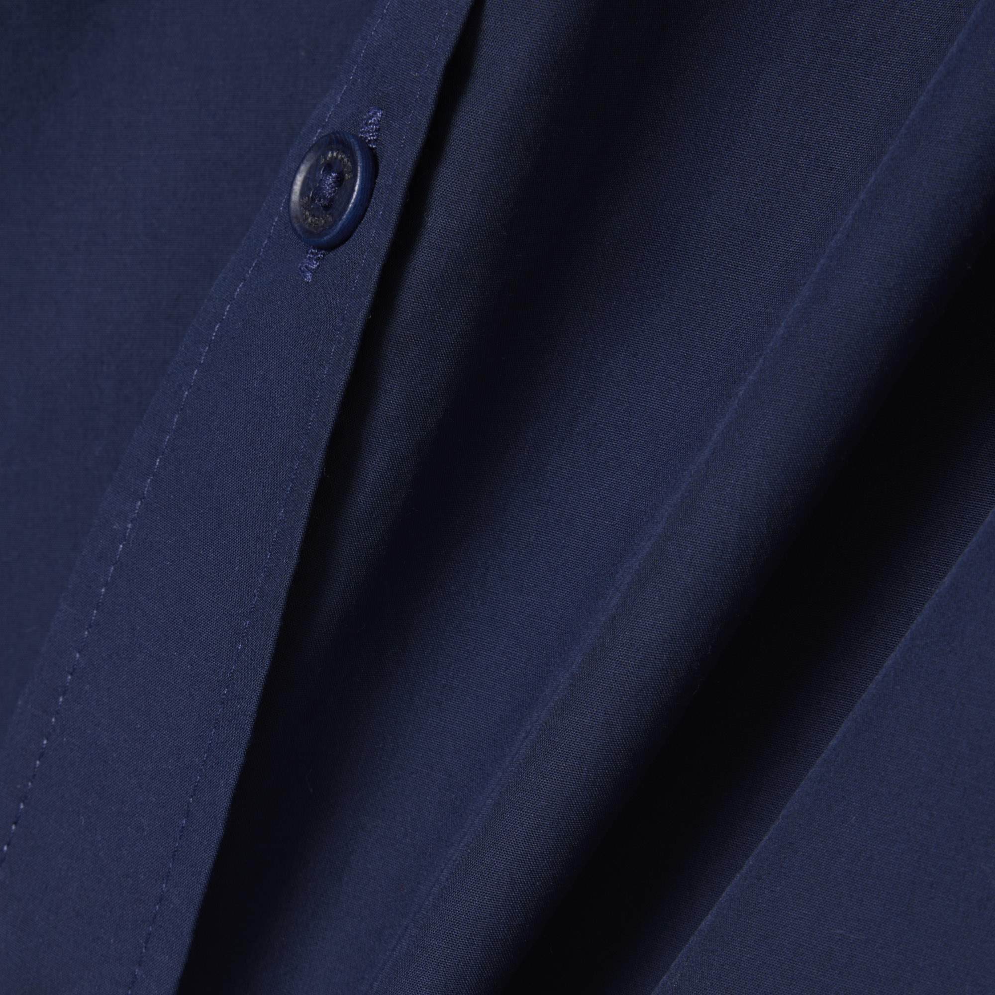 Erkek Regular Fit Düğmeli Yaka Lacivert Gömlek